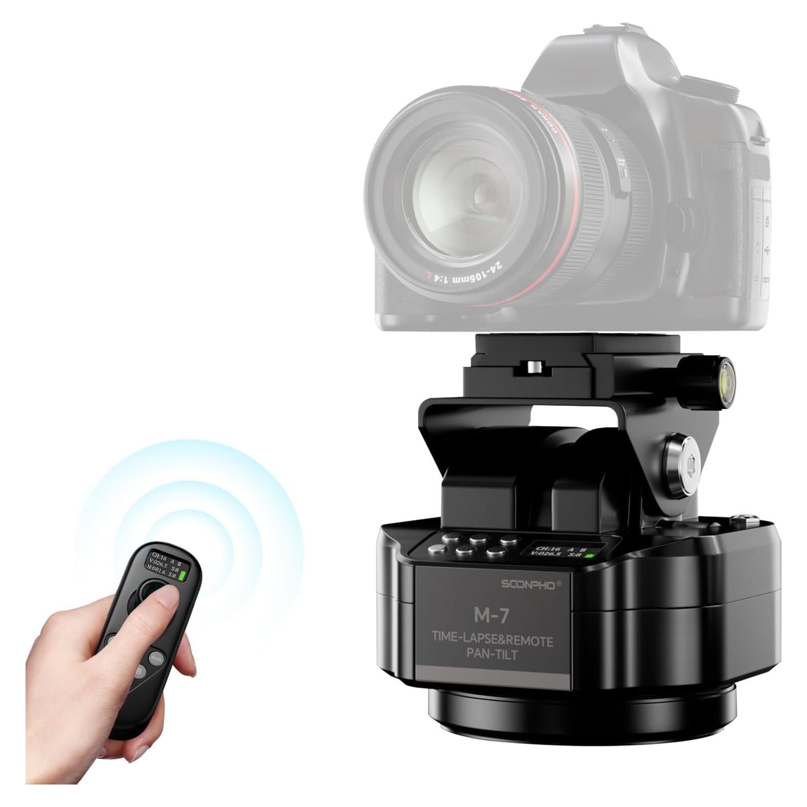 Cabezal motorizado panorámico Soonpho M7 para cámaras y smartphones