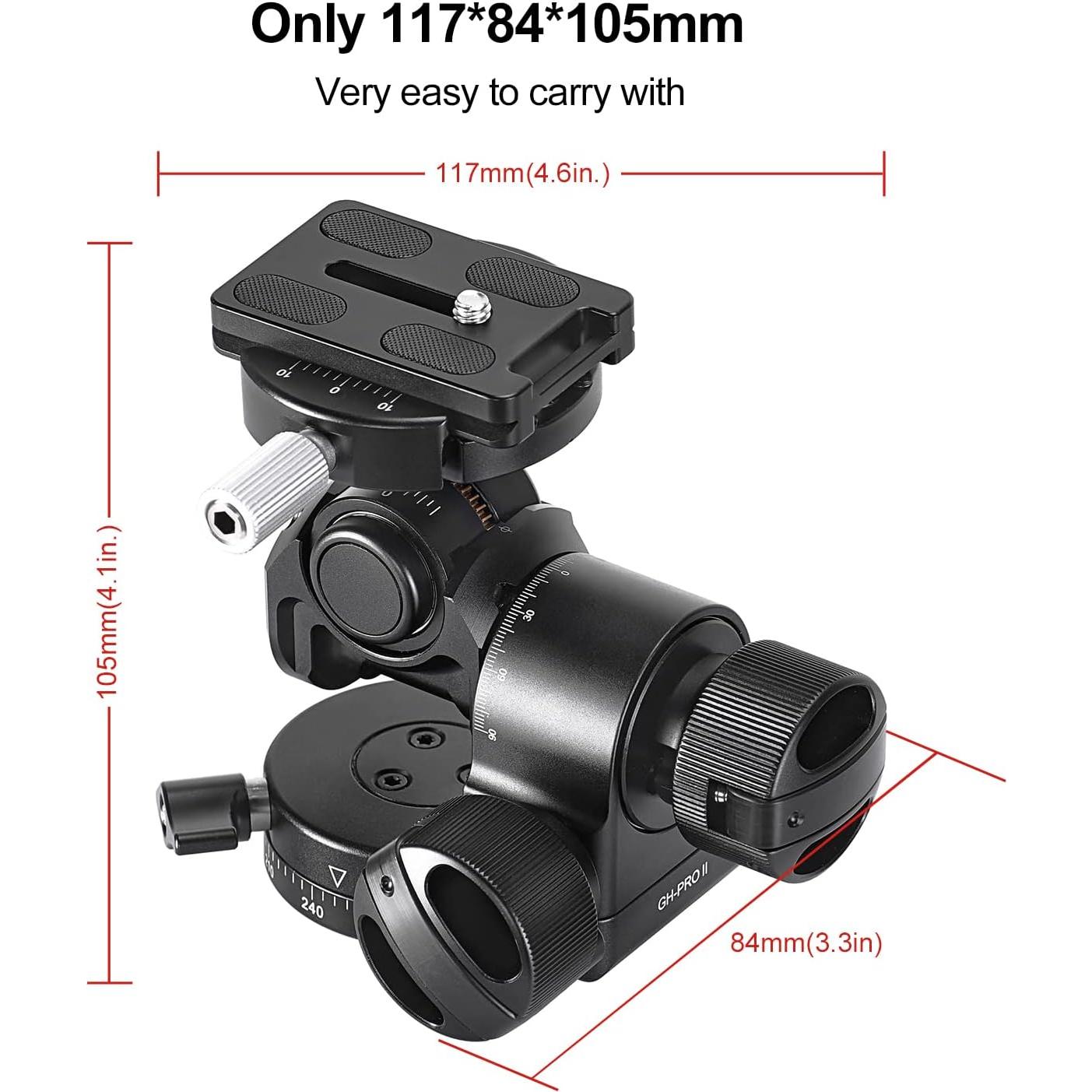 Cabezal de trípode con engranaje GH-PROIIS ligero 589g