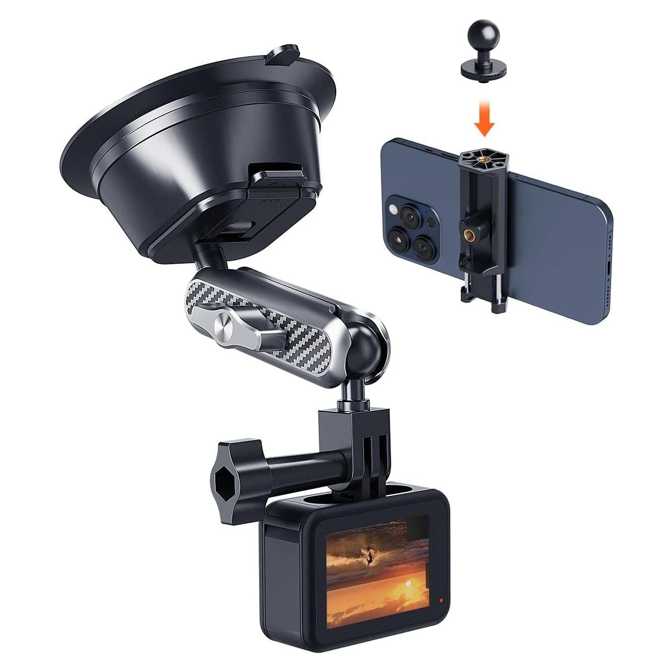 Soporte de Ventosa Wiiki-Tech GoPro-S40 Antivibración 1kg