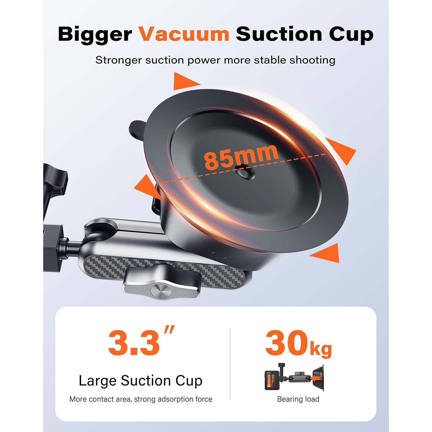 Soporte de Ventosa Wiiki-Tech GoPro-S40 Antivibración 1kg