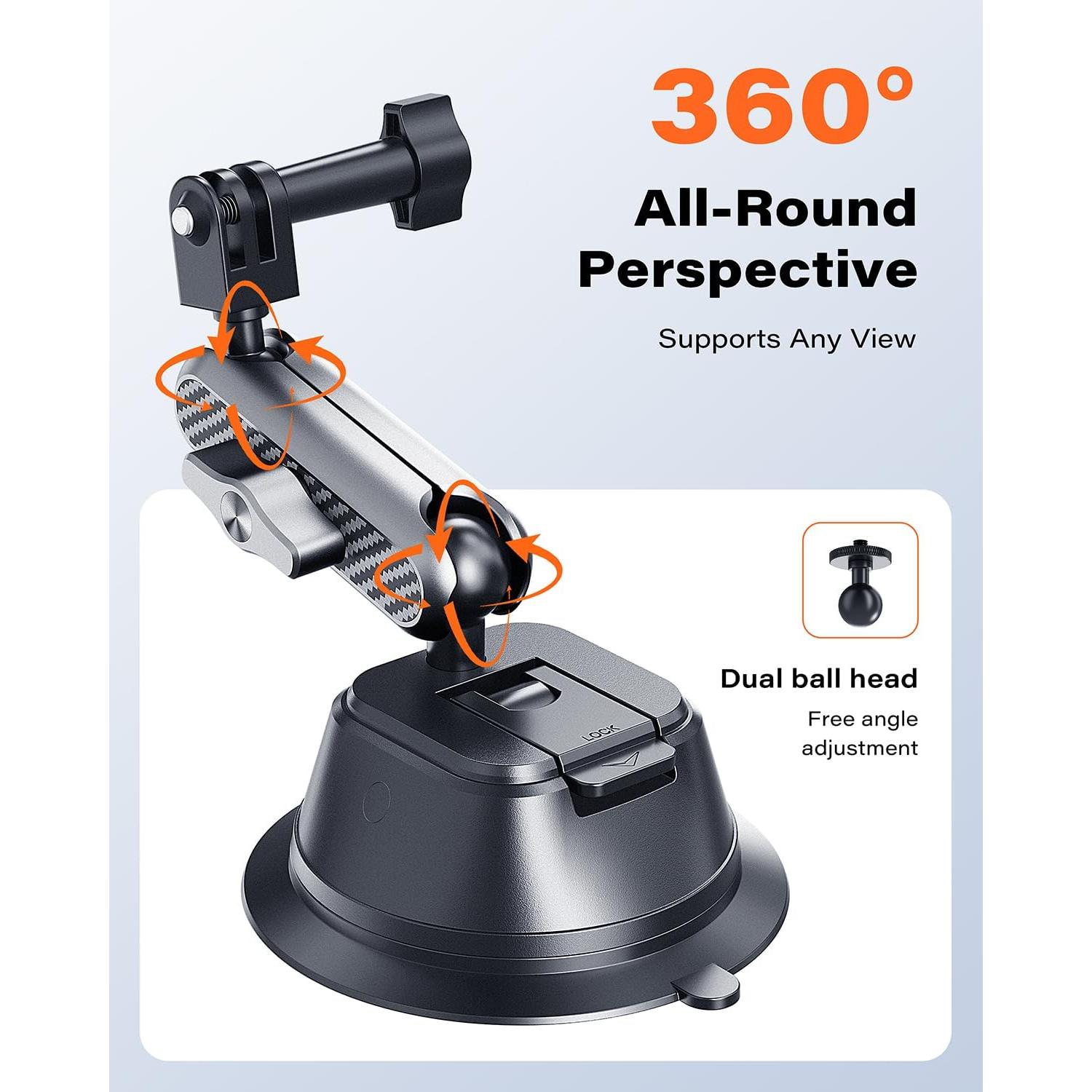 Soporte de Ventosa Wiiki-Tech GoPro-S40 Antivibración 1kg