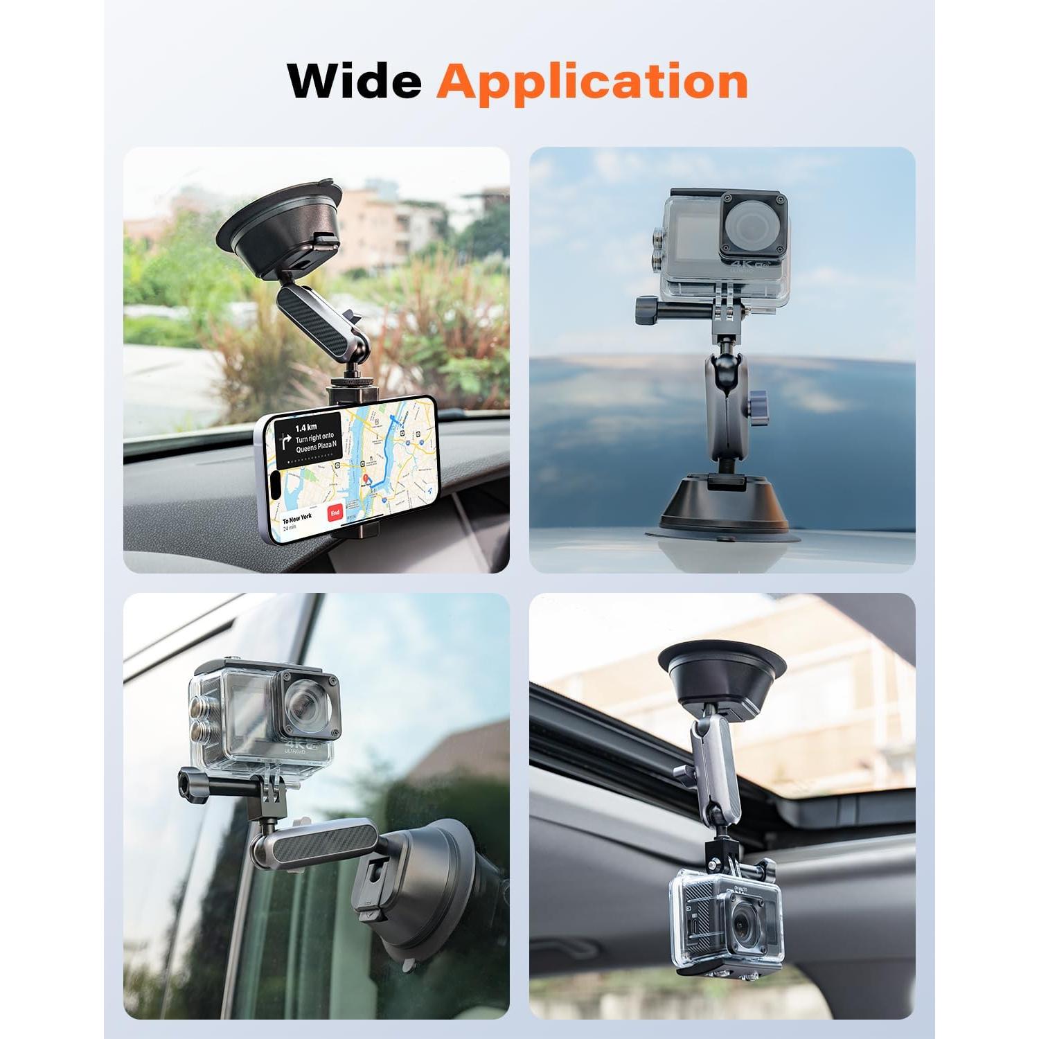 Soporte de Ventosa Wiiki-Tech GoPro-S40 Antivibración 1kg