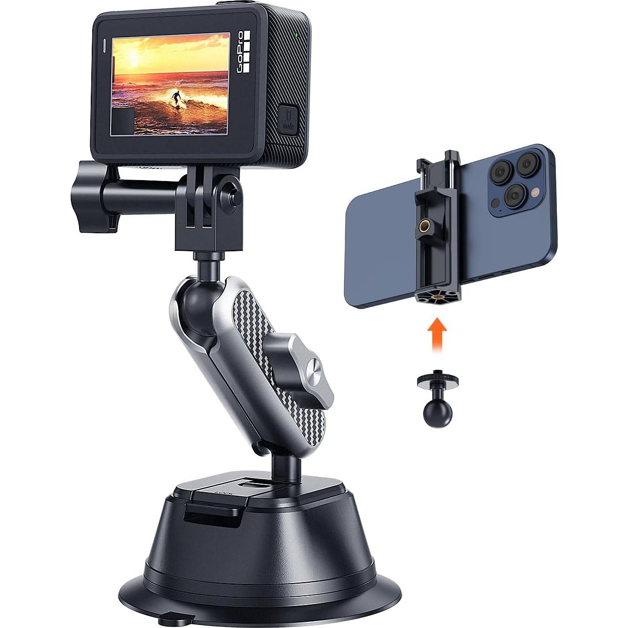 Soporte de Ventosa Wiiki-Tech GoPro-S40 Antivibración 1kg