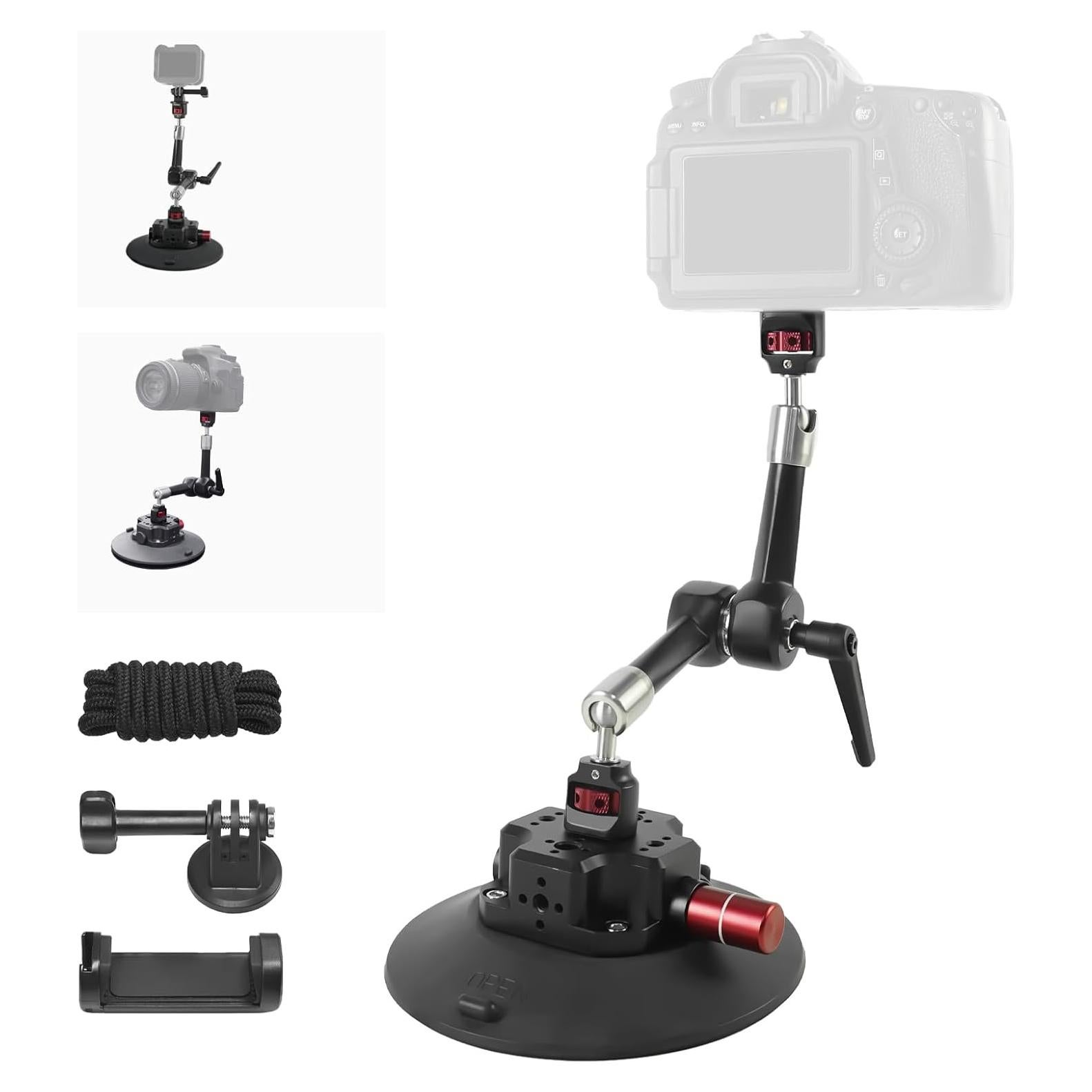 Soporte de Ventosa para Cámara 6" FIFIELD con Brazo Articulado 7"