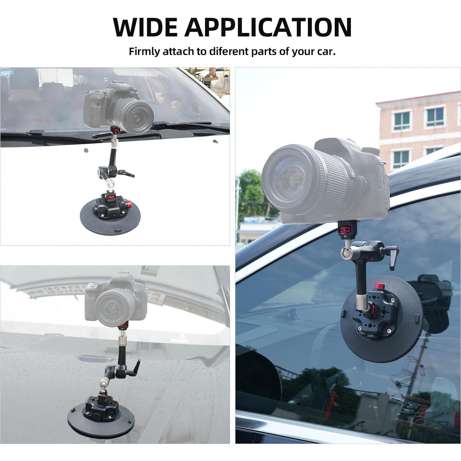 Soporte de Ventosa para Cámara 6" FIFIELD con Brazo Articulado 7"