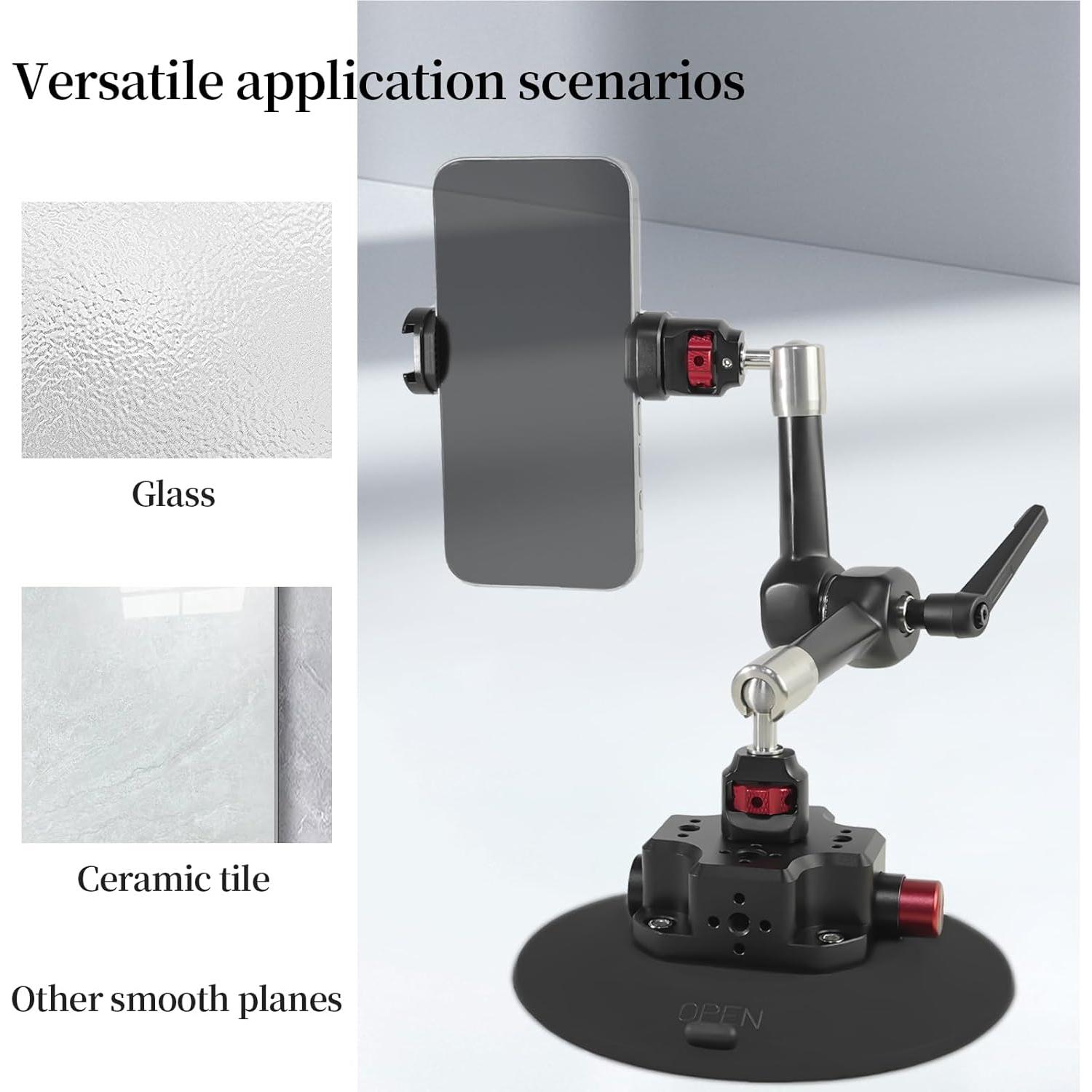 Soporte de Ventosa para Cámara 6" FIFIELD con Brazo Articulado 7"