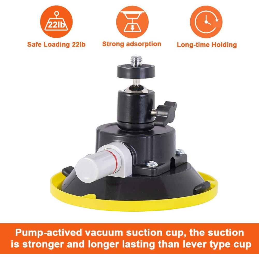 Soporte de Cámara con Ventosa IMT 11.4 cm 360° para DSLR