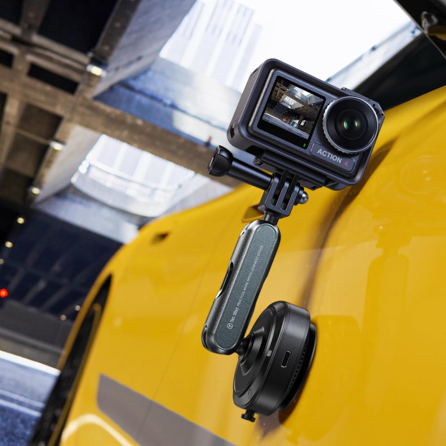 Soporte de cámara con ventosa eléctrica BONERUY DJ-1 360°