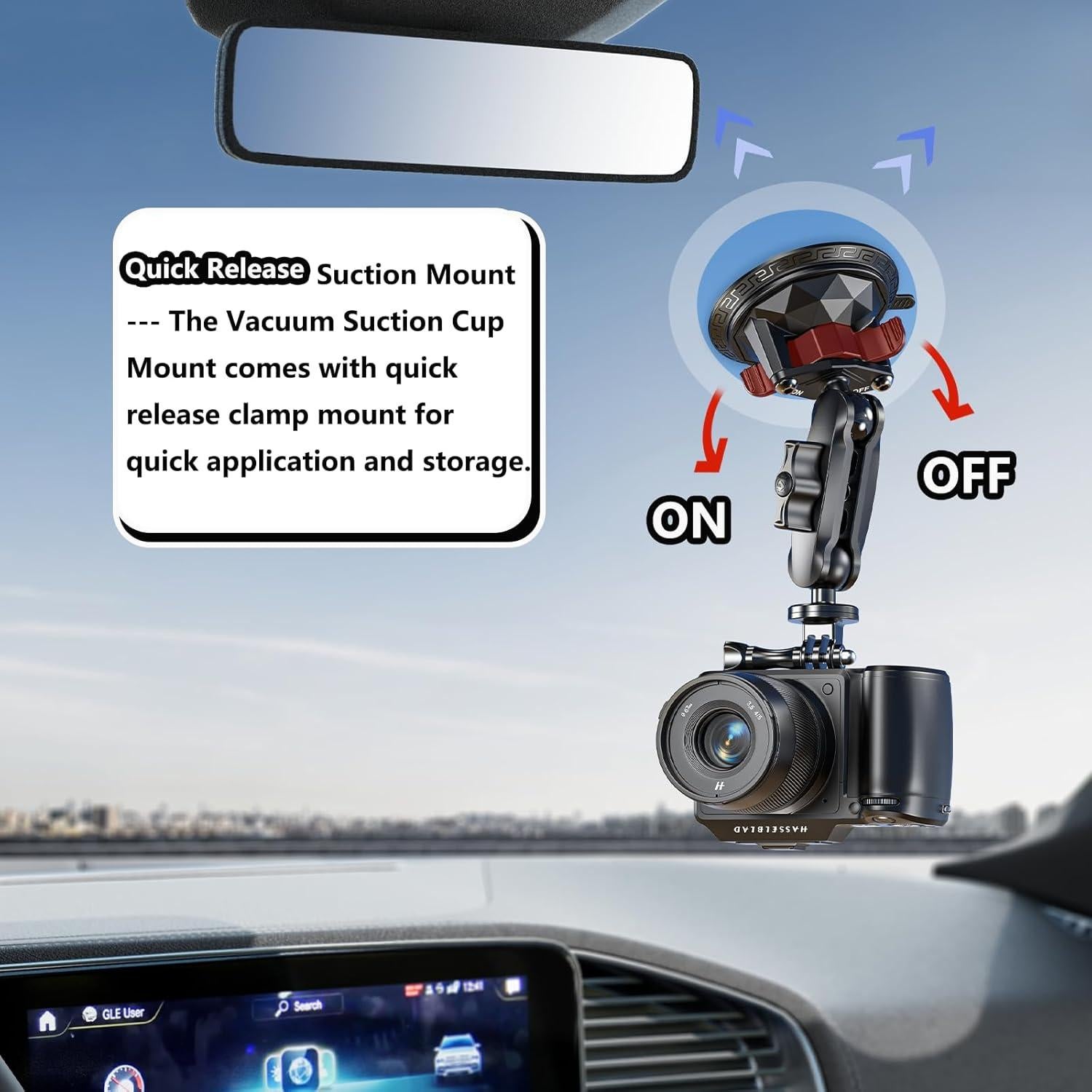 Soporte de Ventosa LOKTENWO con Brazo de Bola 1" y Bloqueo