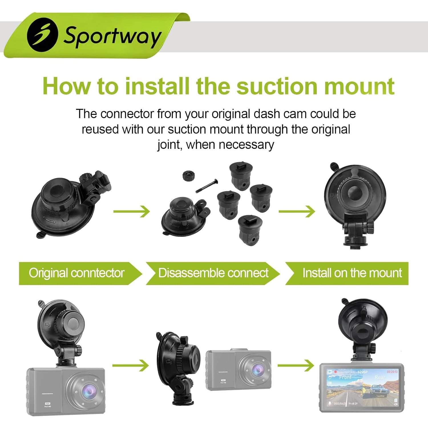 Soporte de Cámara de Salpicadero Sportway S504 con Ventosa