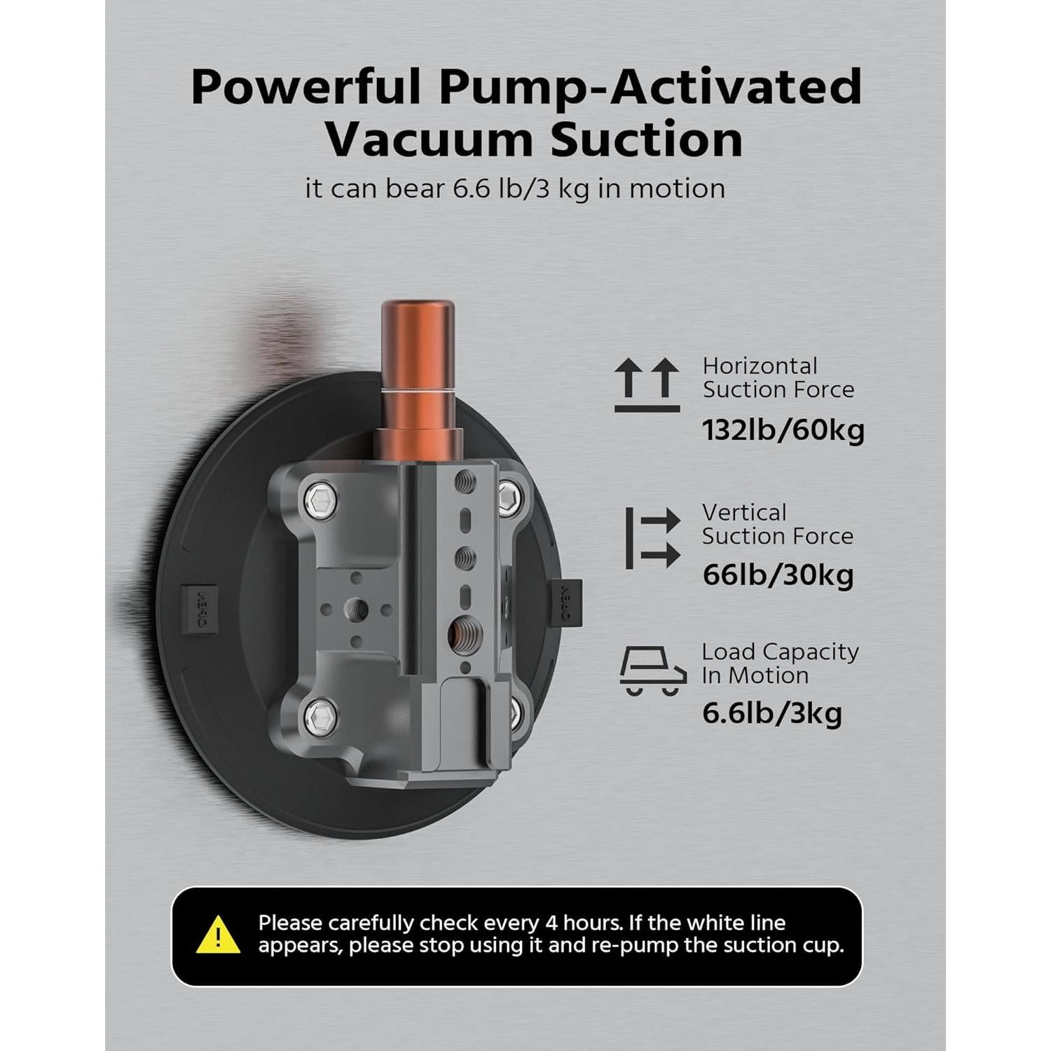 Soporte de cámara con ventosa ROZOER 4.5" para coche