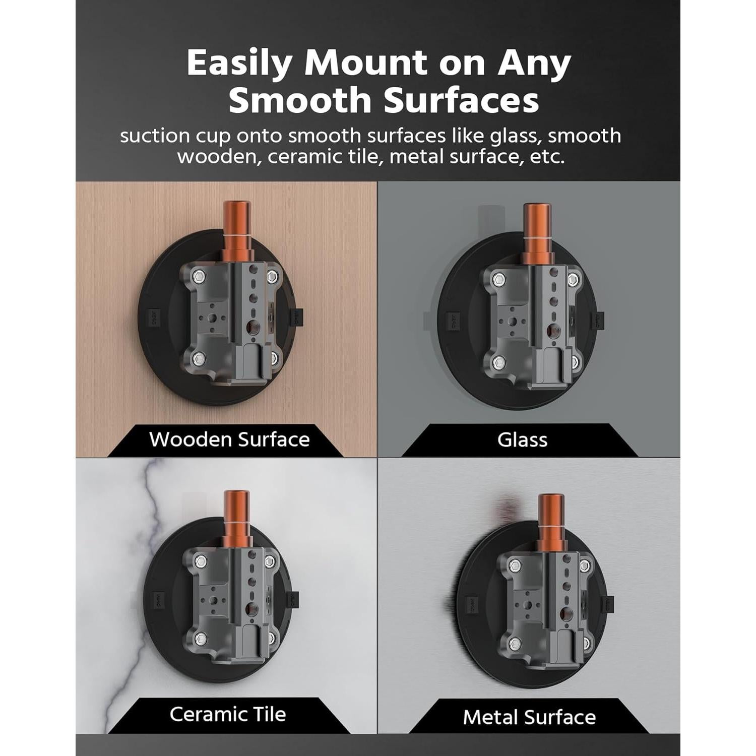 Soporte de cámara con ventosa ROZOER 4.5" para coche