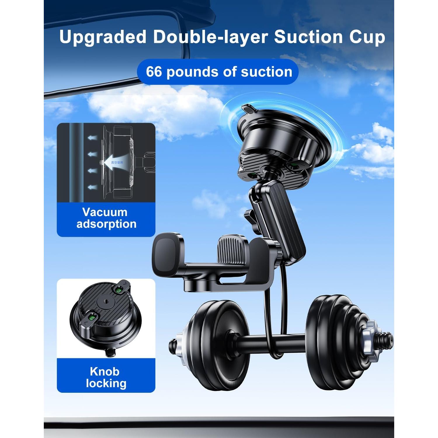 Soporte de Ventosa DICMKY para GoPro Hero 12/11/10/9 - Antivibración