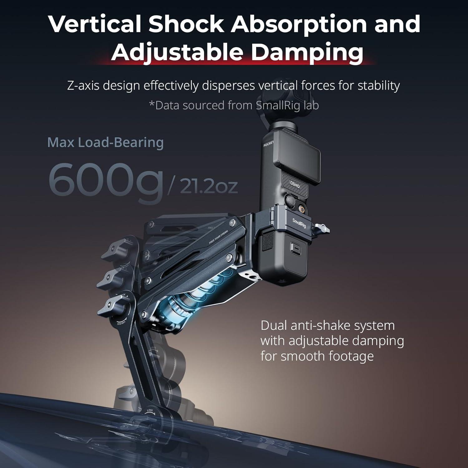Amortiguador de Choque SmallRig 5123 con Ventosa 10.16 cm