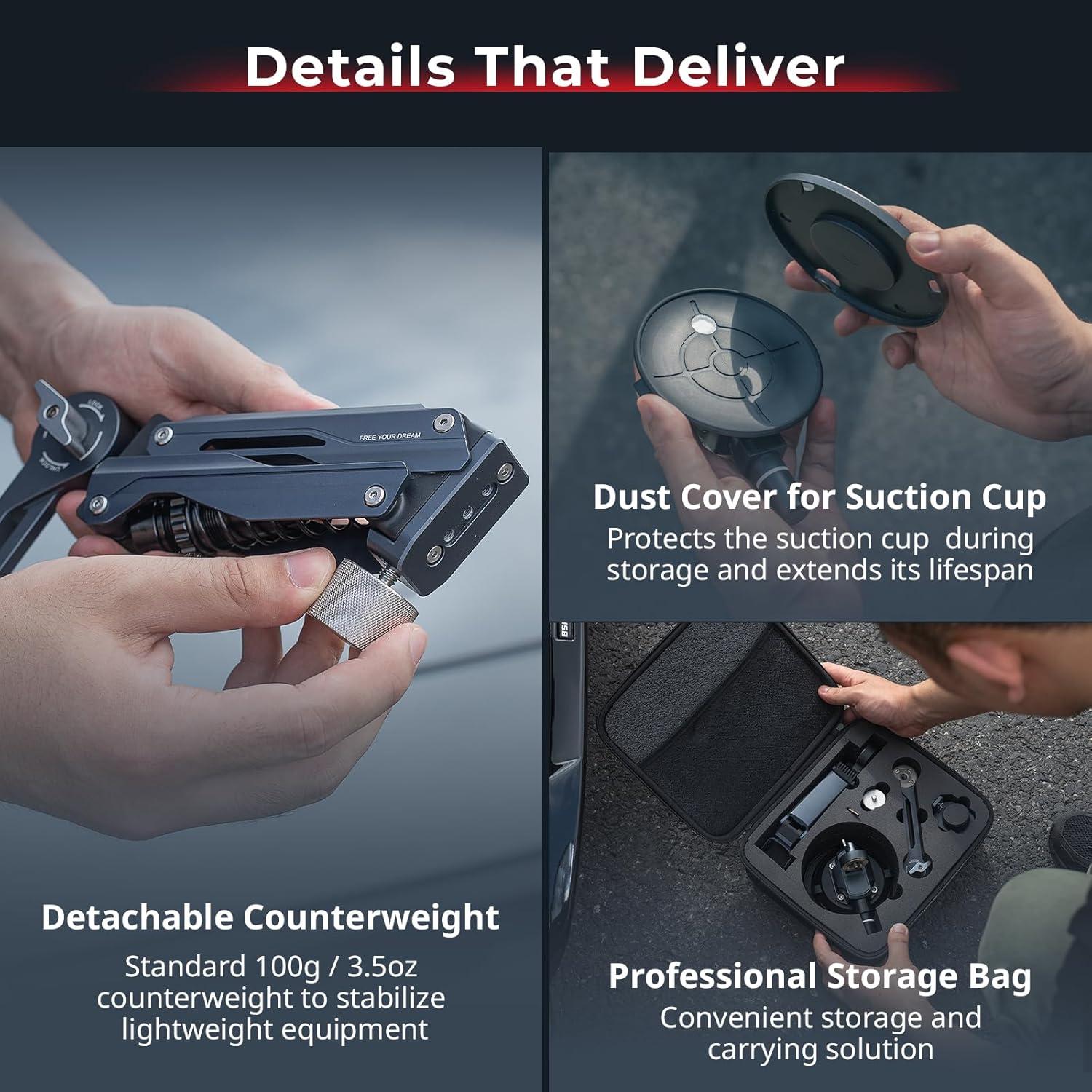 Amortiguador de Choque SmallRig 5123 con Ventosa 10.16 cm