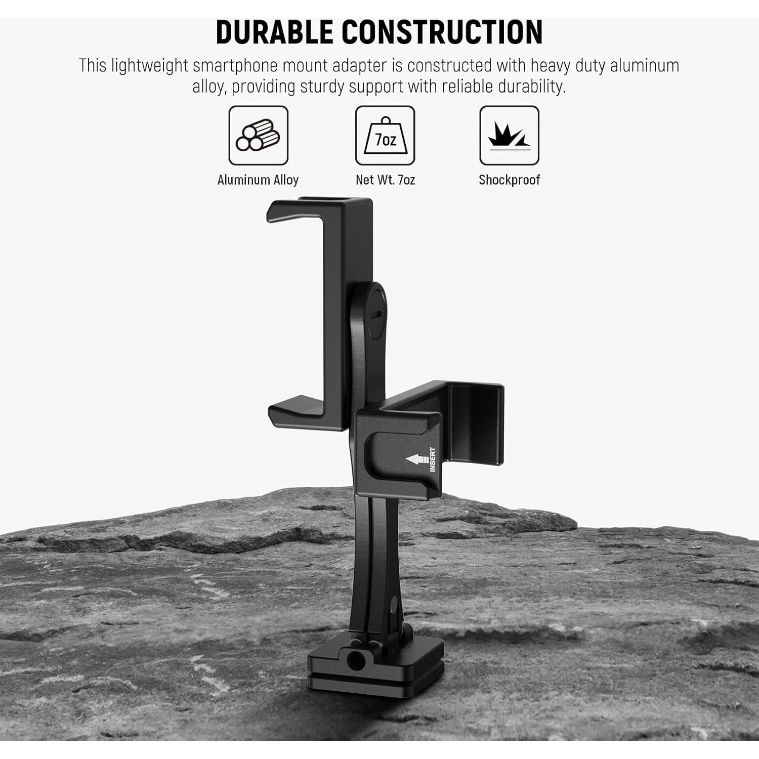 NEEWER Adaptador Montaje Tripode Teléfono SP-08 360° Doble