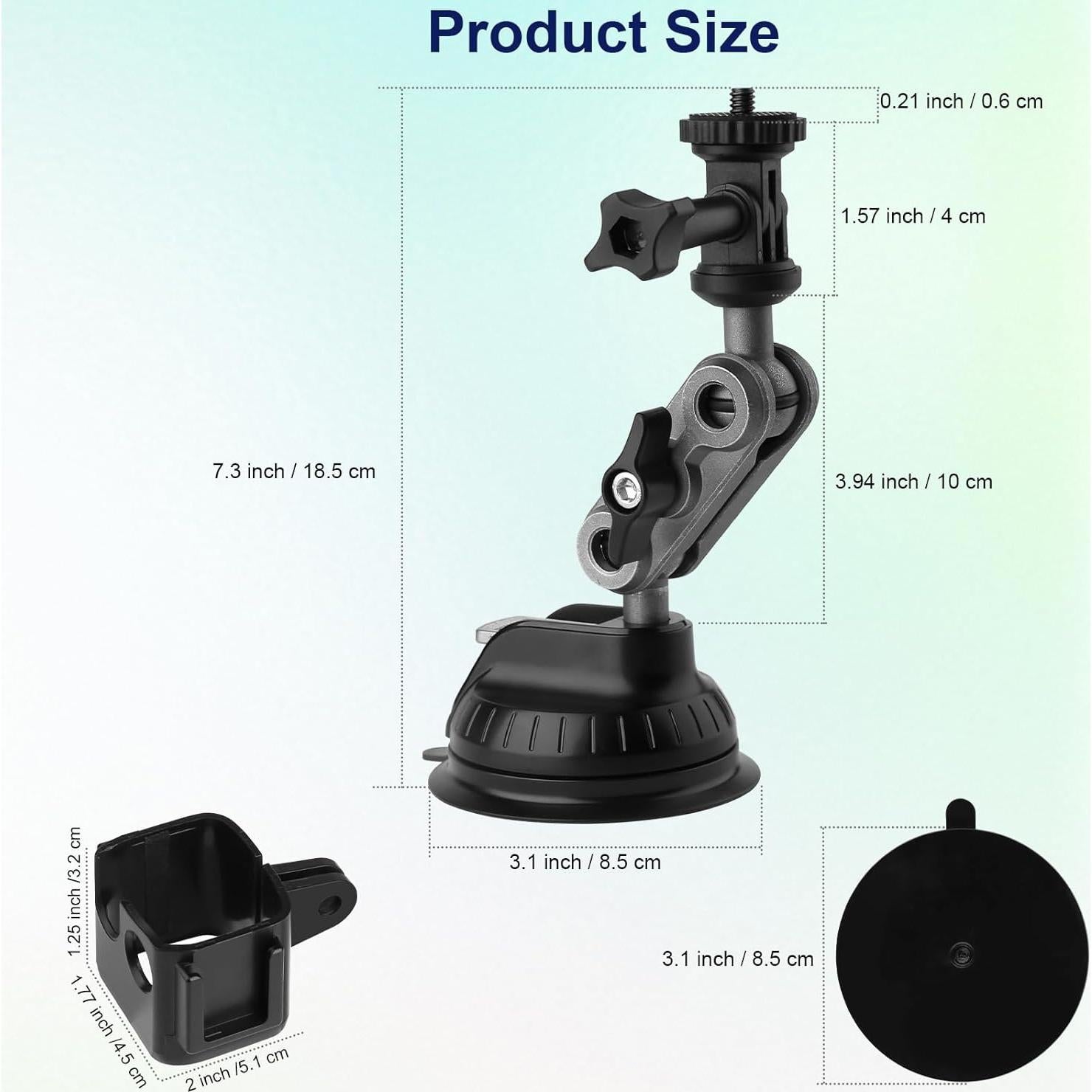 Soporte de Ventosa para Cámara Mippko Pocket 3 y GoPro