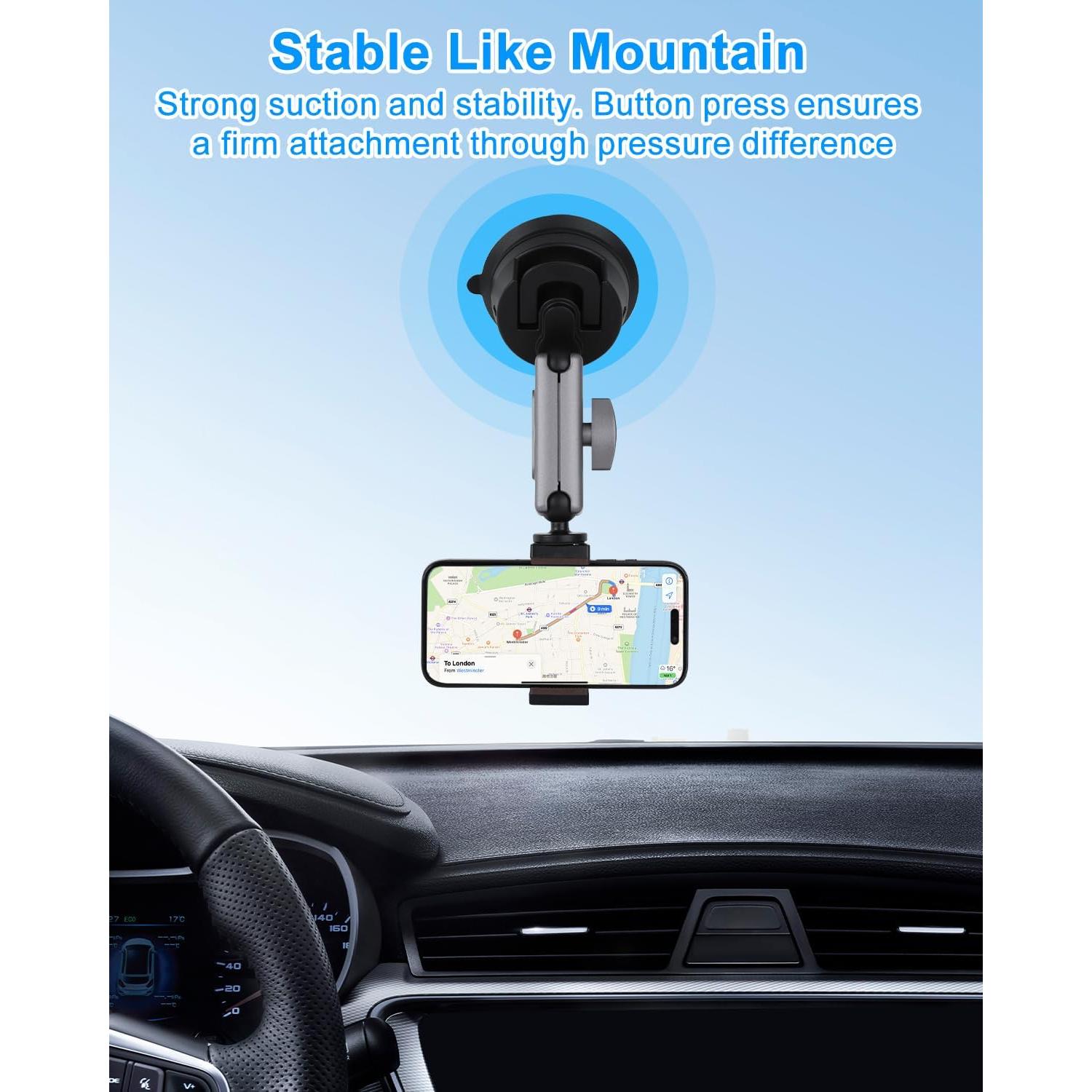 Soporte para teléfono de coche UTEBIT con ventosa 360°