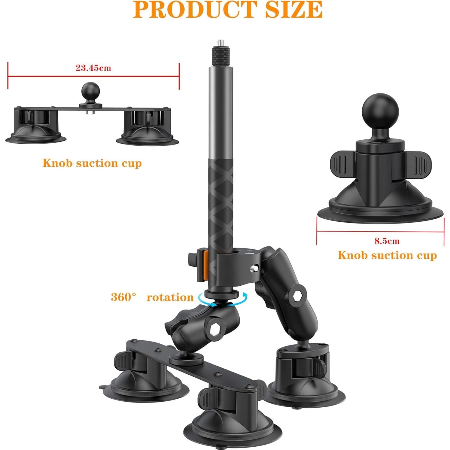 Soporte de Ventosa KOQEIEY para Insta360 X5 X4 X3 X2 - 118 cm
