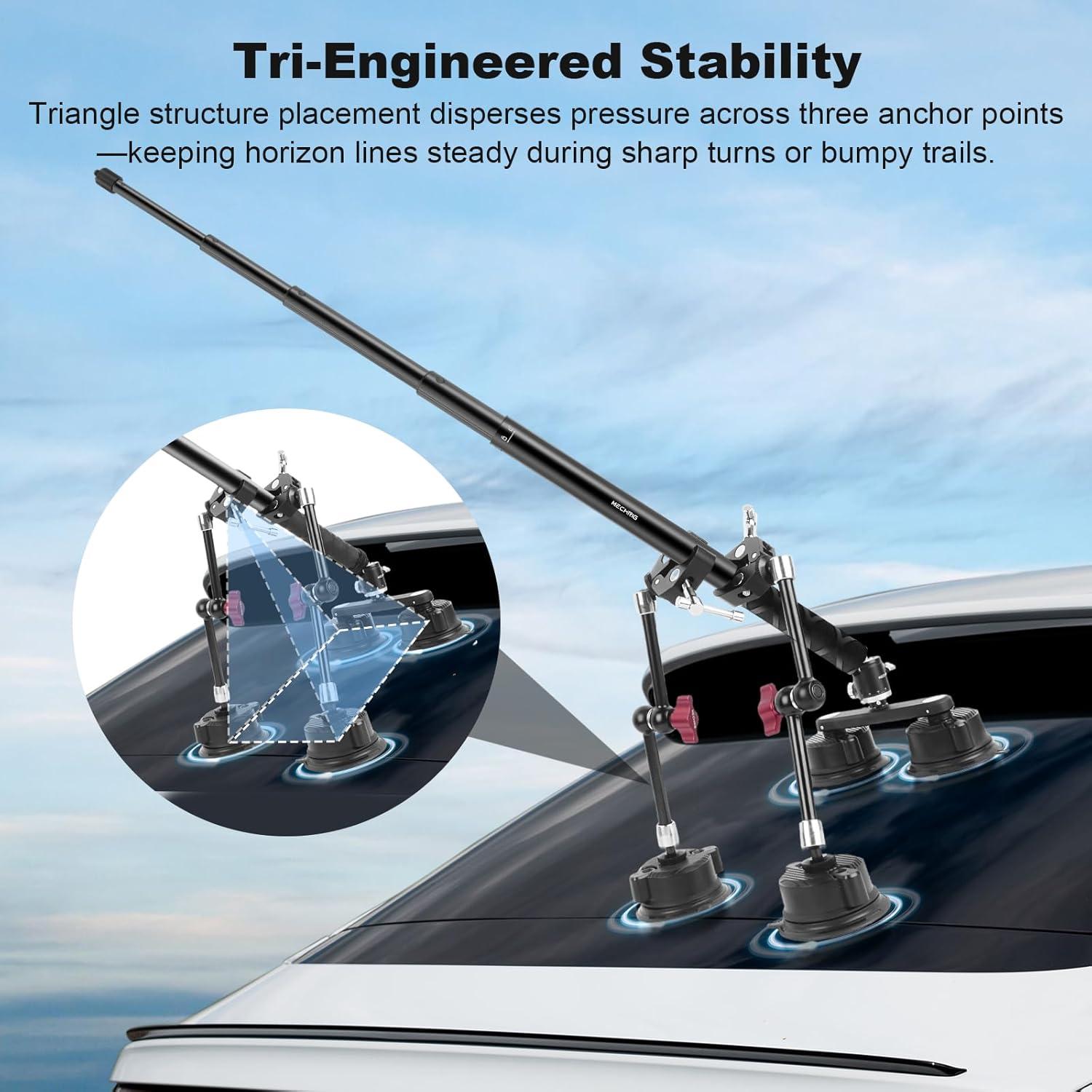 Kit de Montaje de Ventosa para Coche Mechrig SY025 - Soporte de Cámara de Acción
