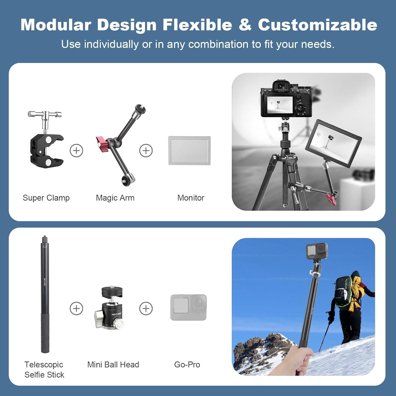 Kit de Montaje de Ventosa para Coche Mechrig SY025 - Soporte de Cámara de Acción