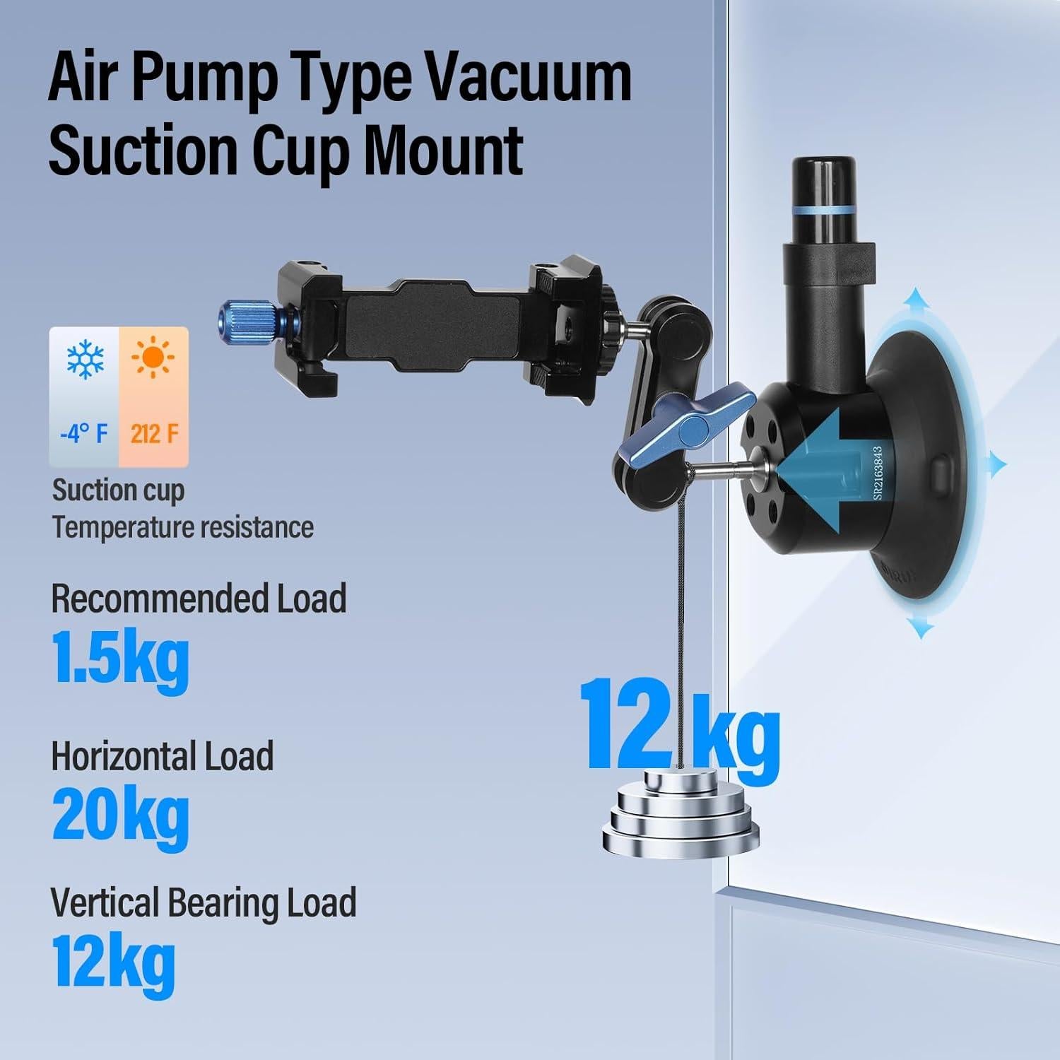 Soporte de Ventosa SIRUI MA-SC para Cámara y Teléfono 1.5kg