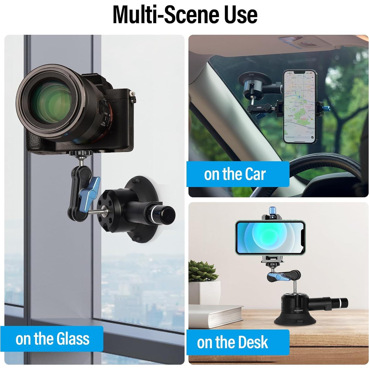 Soporte de Ventosa SIRUI MA-SC para Cámara y Teléfono 1.5kg