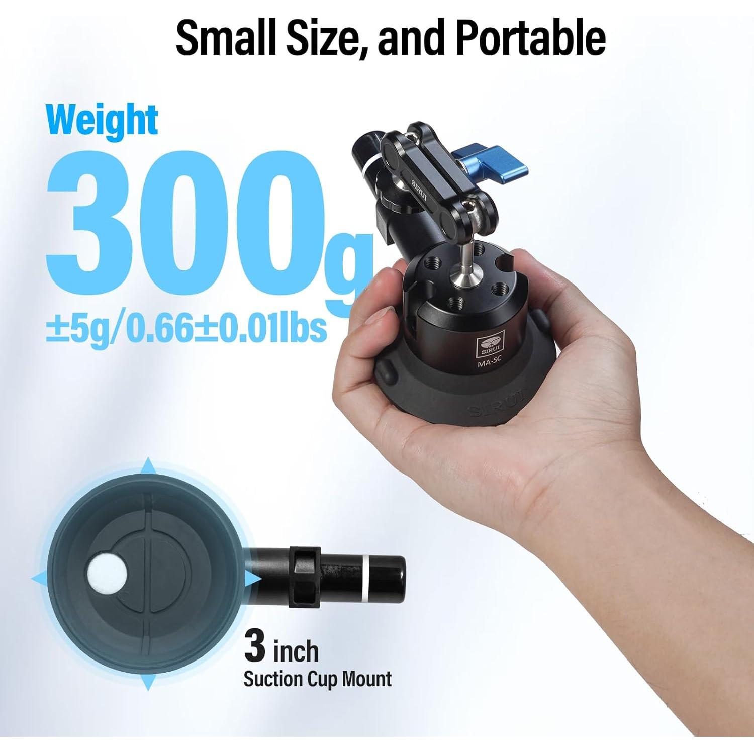 Soporte de Ventosa SIRUI MA-SC para Cámara y Teléfono 1.5kg