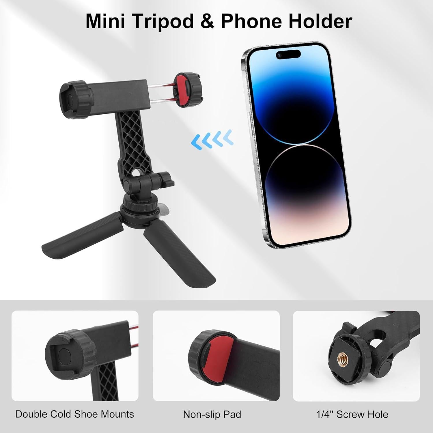 Kit de Montaje de Ventosa Mechrig con Mini Trípode y Soporte