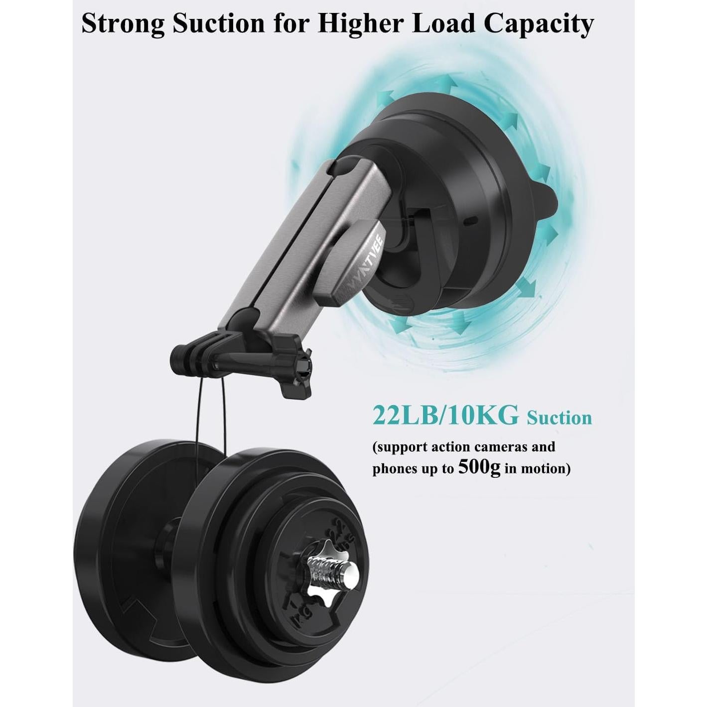 Soporte de Ventosa para Cámara y Teléfono VVNTVEE 360°
