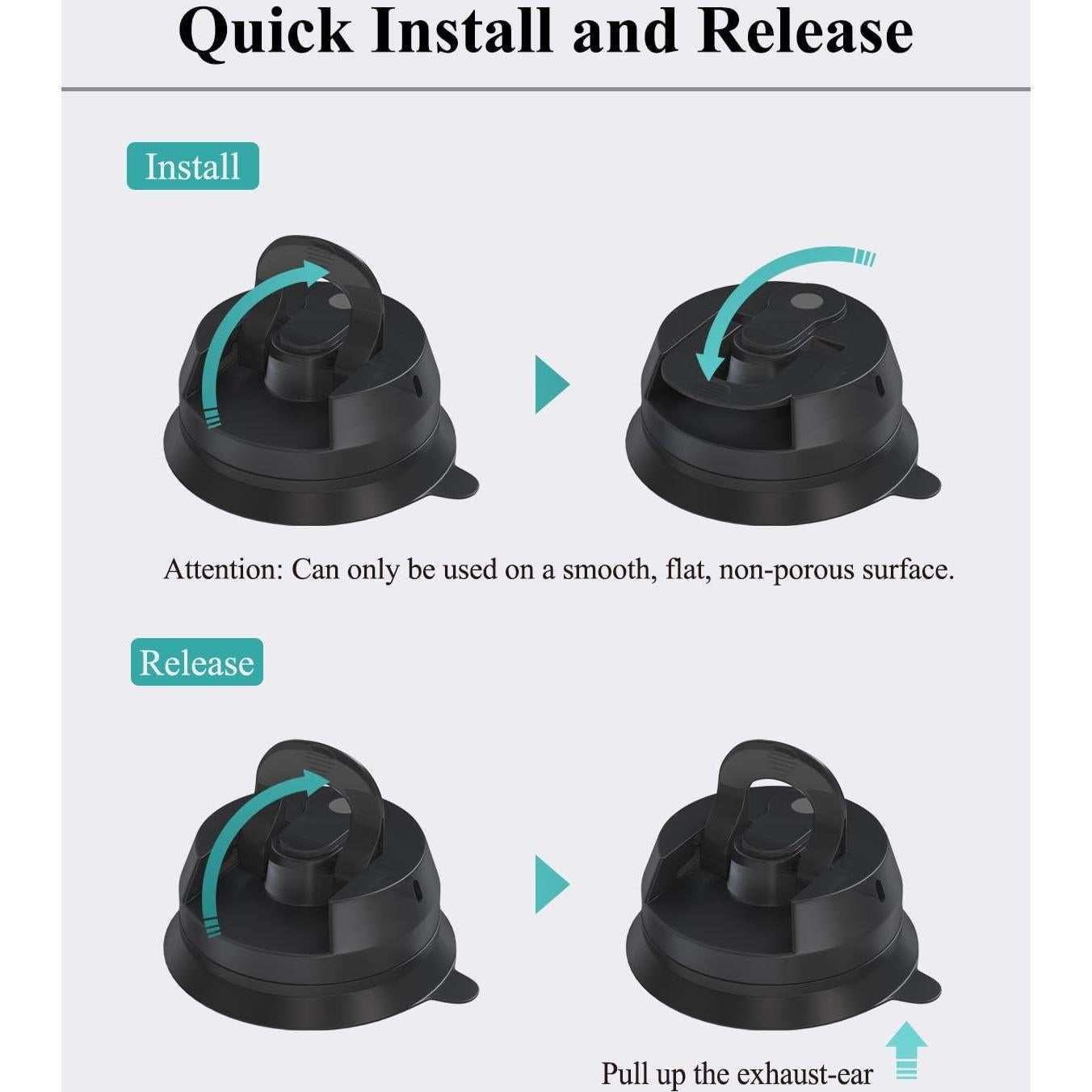 Soporte de Ventosa para Cámara y Teléfono VVNTVEE 360°
