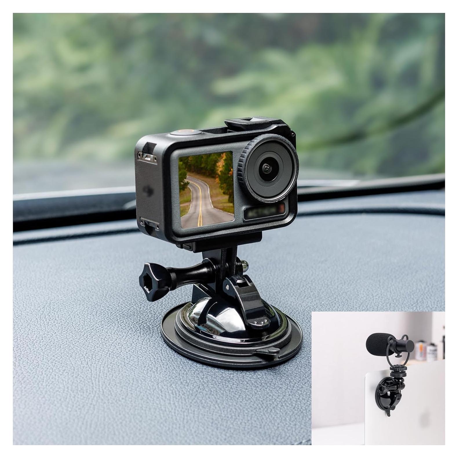 Soporte de Ventosa JJC 1/4"-20 para Cámara de Acción - Resistente