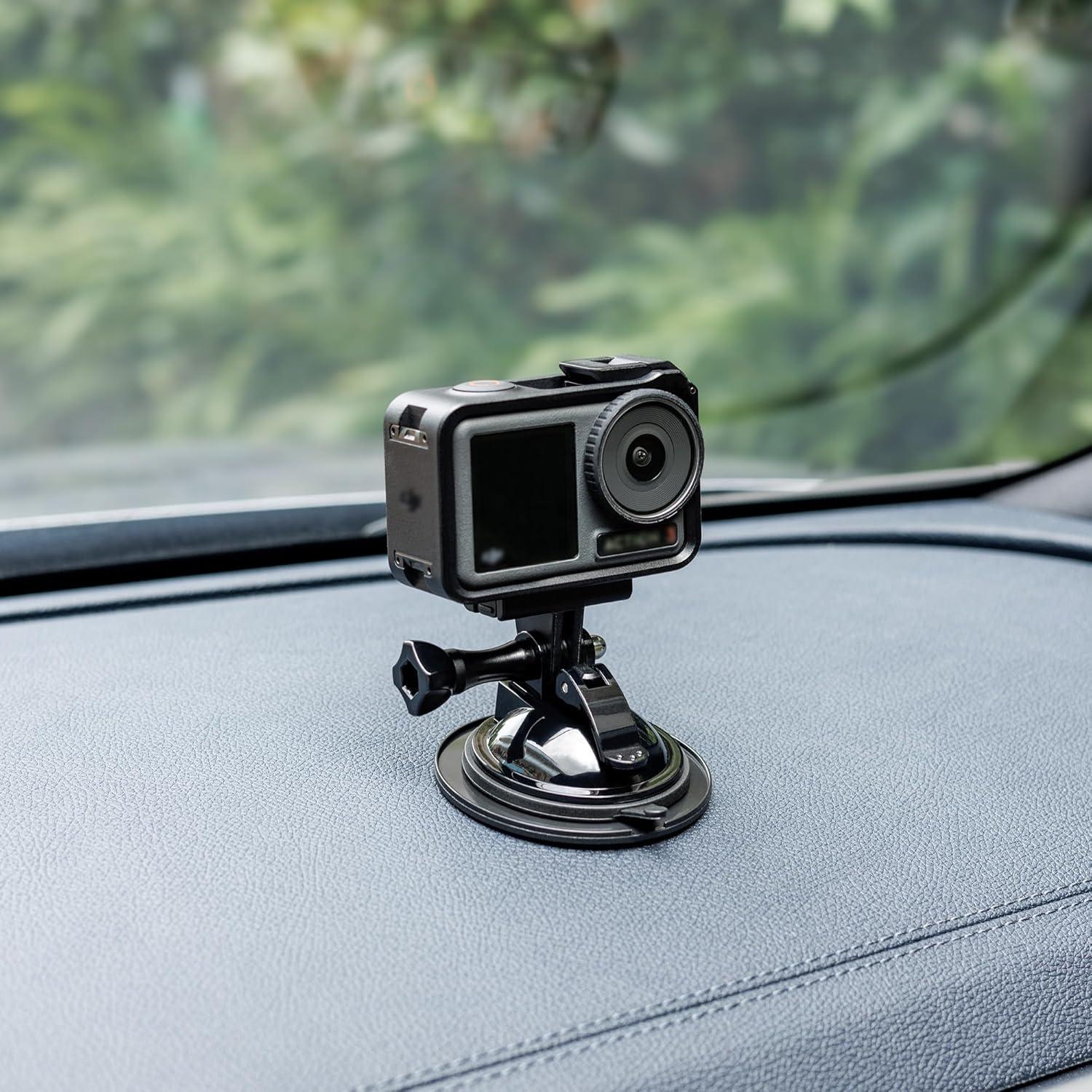 Soporte de Ventosa JJC 1/4"-20 para Cámara de Acción - Resistente