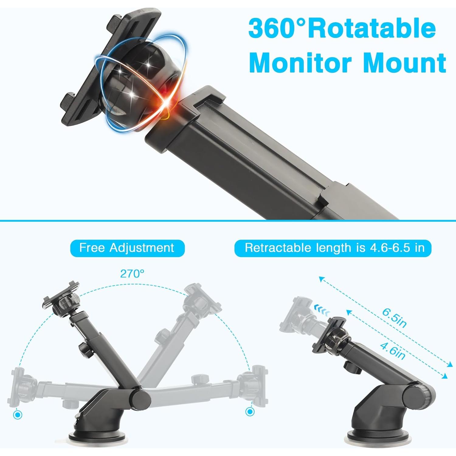 Soporte de Monitor de Cámara de Respaldo Liaochengshi 360°