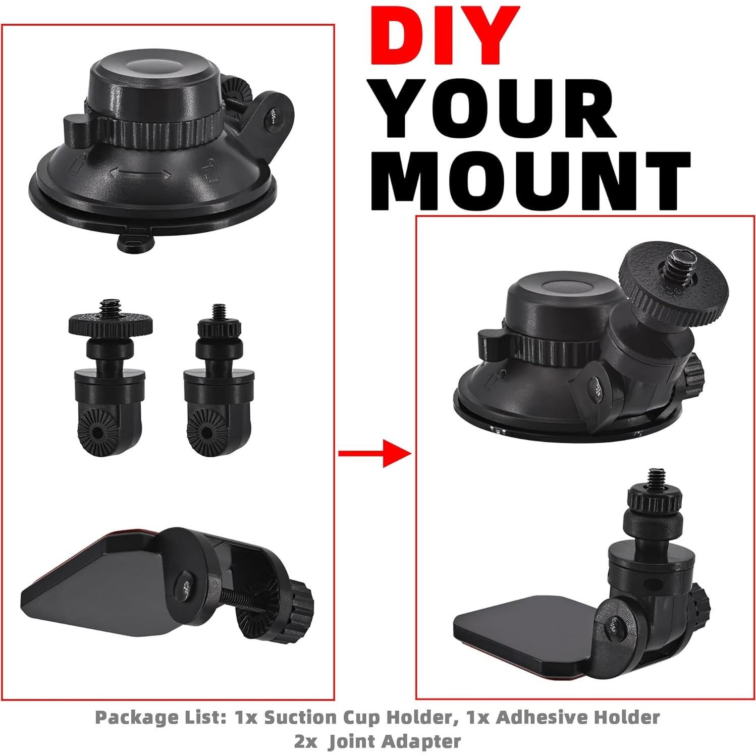 Soporte de Ventosa para Cámara iSaddle con Tornillo 1/4" y M4