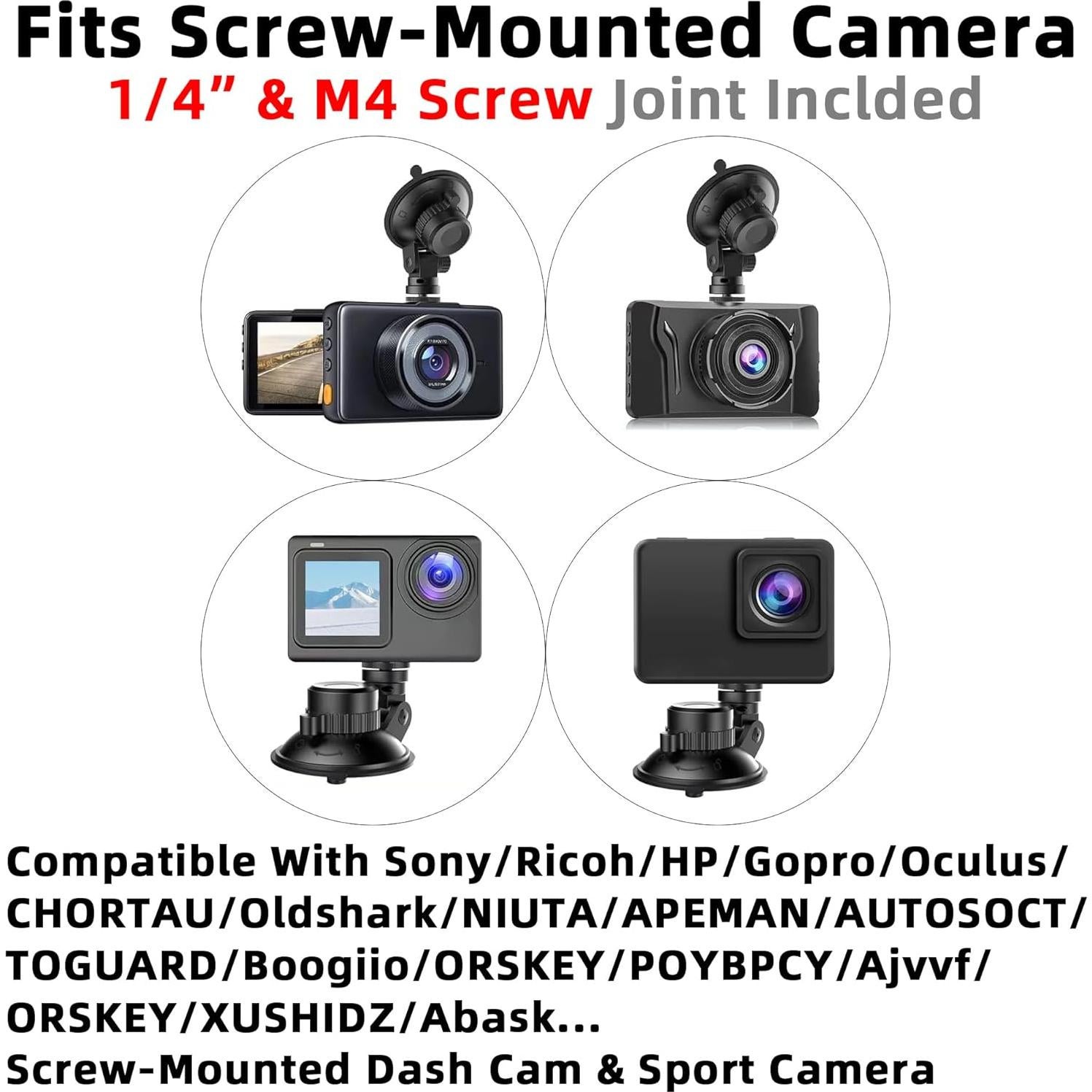 Soporte de Ventosa para Cámara iSaddle con Tornillo 1/4" y M4