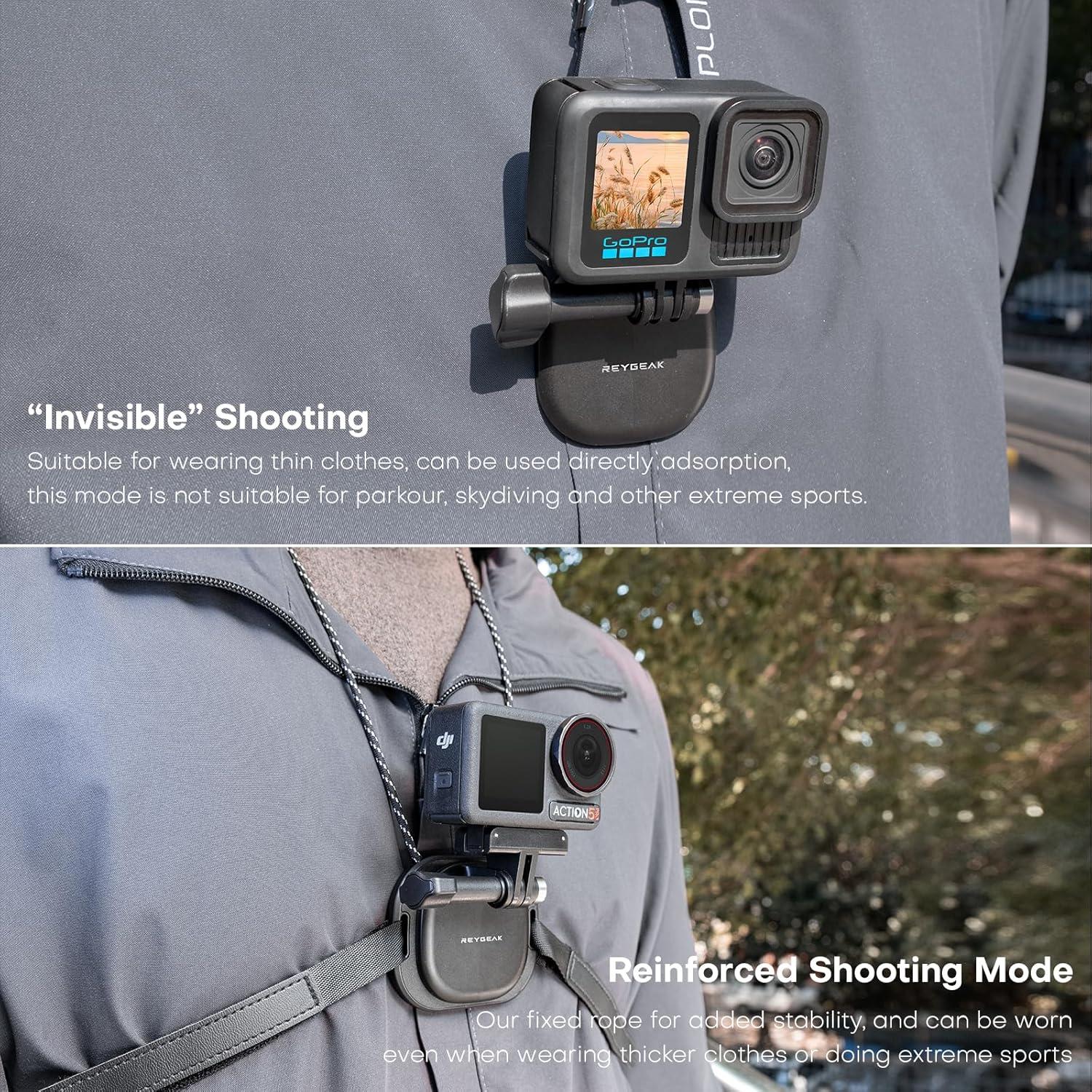 Soporte Magnético para Pecho REYGEAK para GoPro Hero 13/12/11/10/9