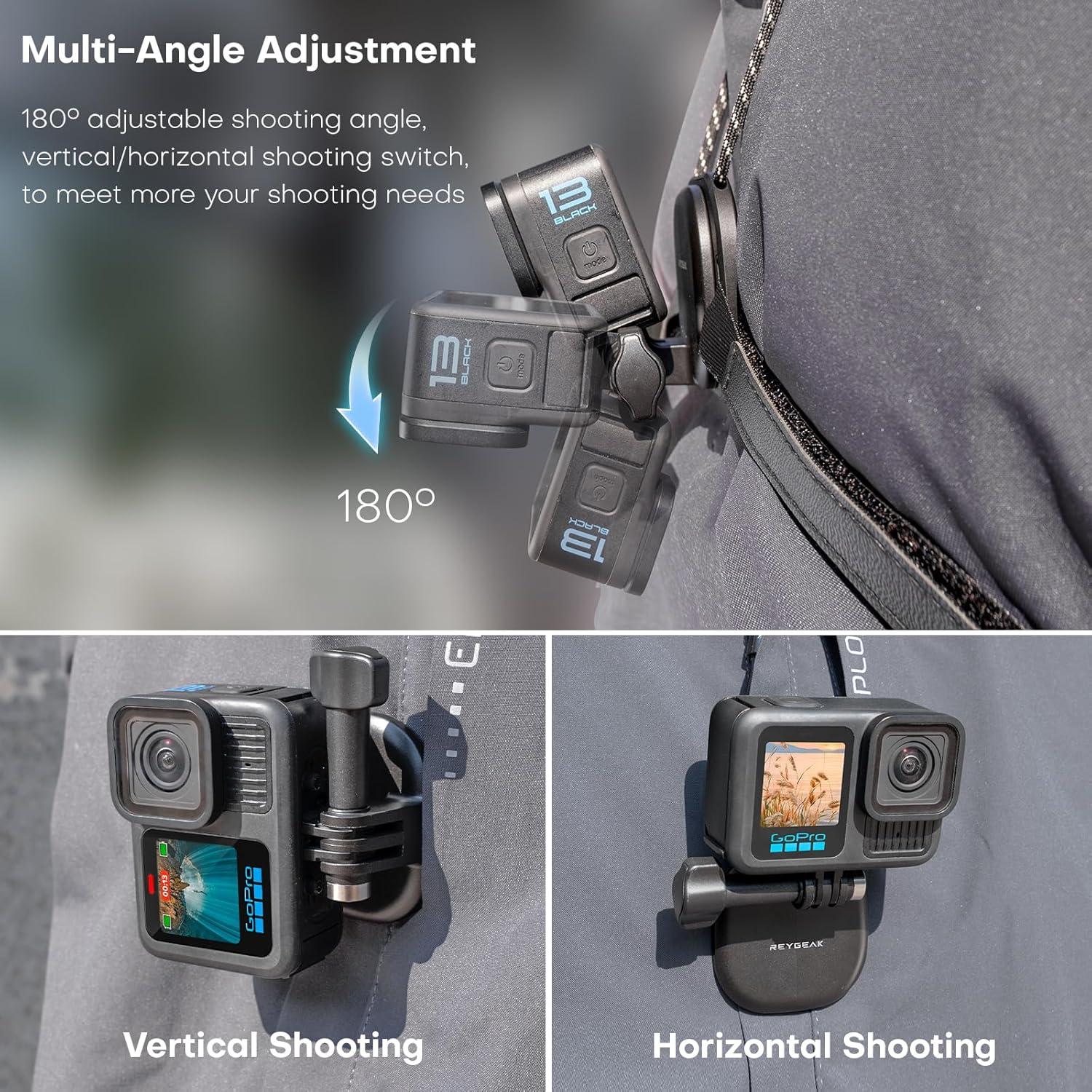 Soporte Magnético para Pecho REYGEAK para GoPro Hero 13/12/11/10/9