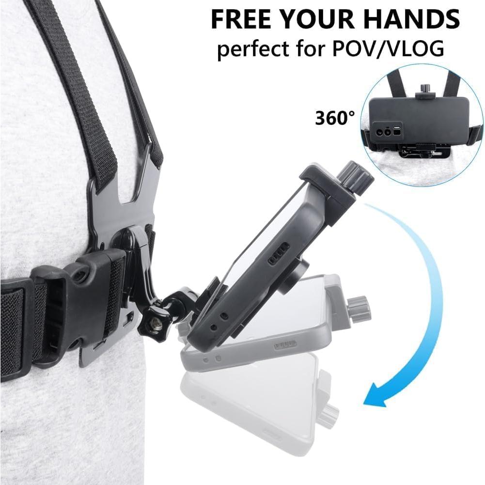 Kit de Arnés de Montaje en el Pecho TANSUO para Cámara y Smartphone