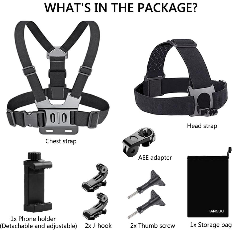 Kit de Arnés de Montaje en el Pecho TANSUO para Cámara y Smartphone