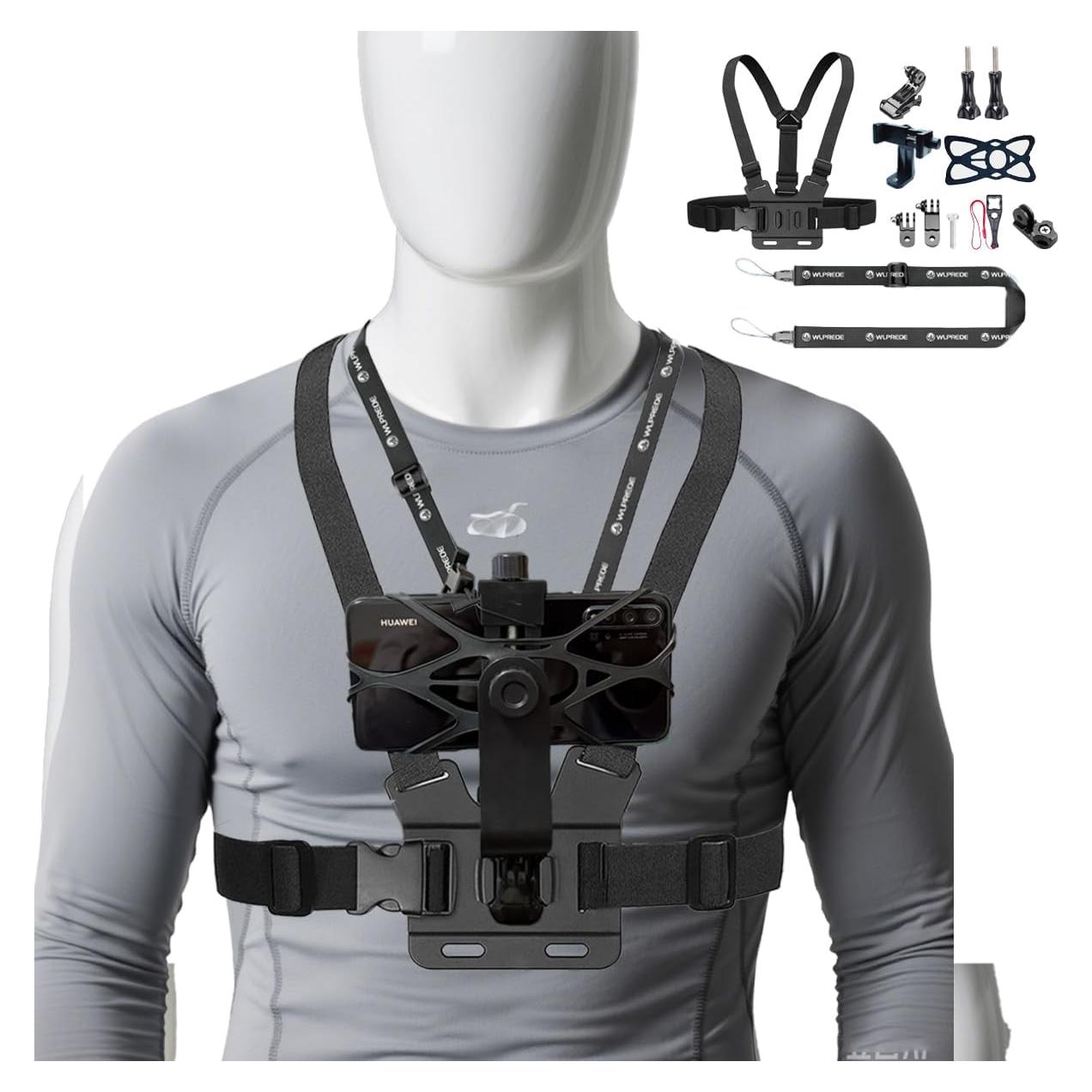 Soporte para Teléfono en el Pecho WLPREOE - Ajustable para iPhone 16 Pro Max y Más