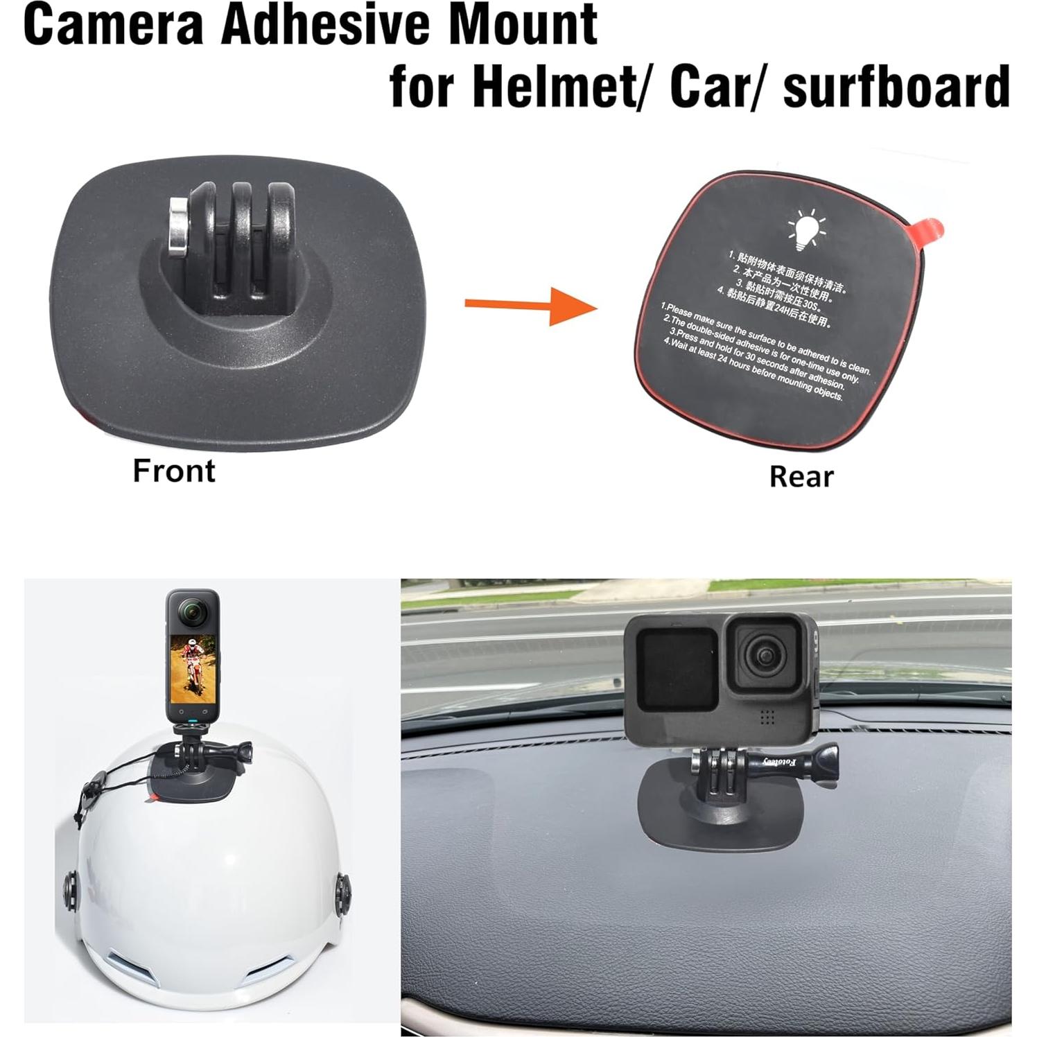 Kit de Montaje Adhesivo para Cámaras Insta360 y GoPro FT