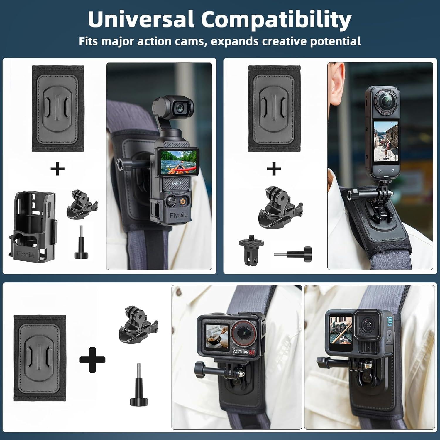 Soporte de Correa de Hombro BRDRC para Pocket 3 - Ajustable y Ligero