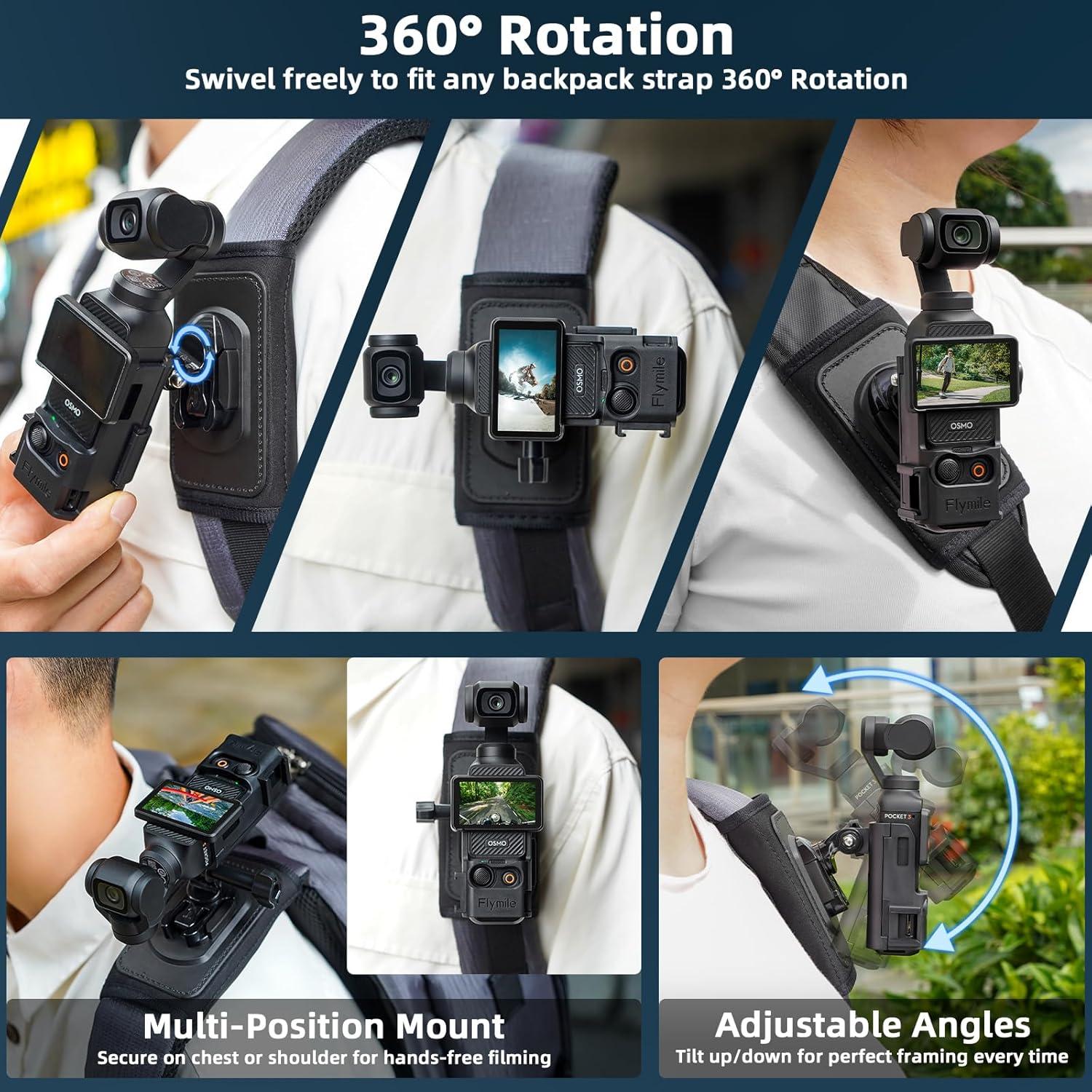 Soporte de Correa de Hombro BRDRC para Pocket 3 - Ajustable y Ligero