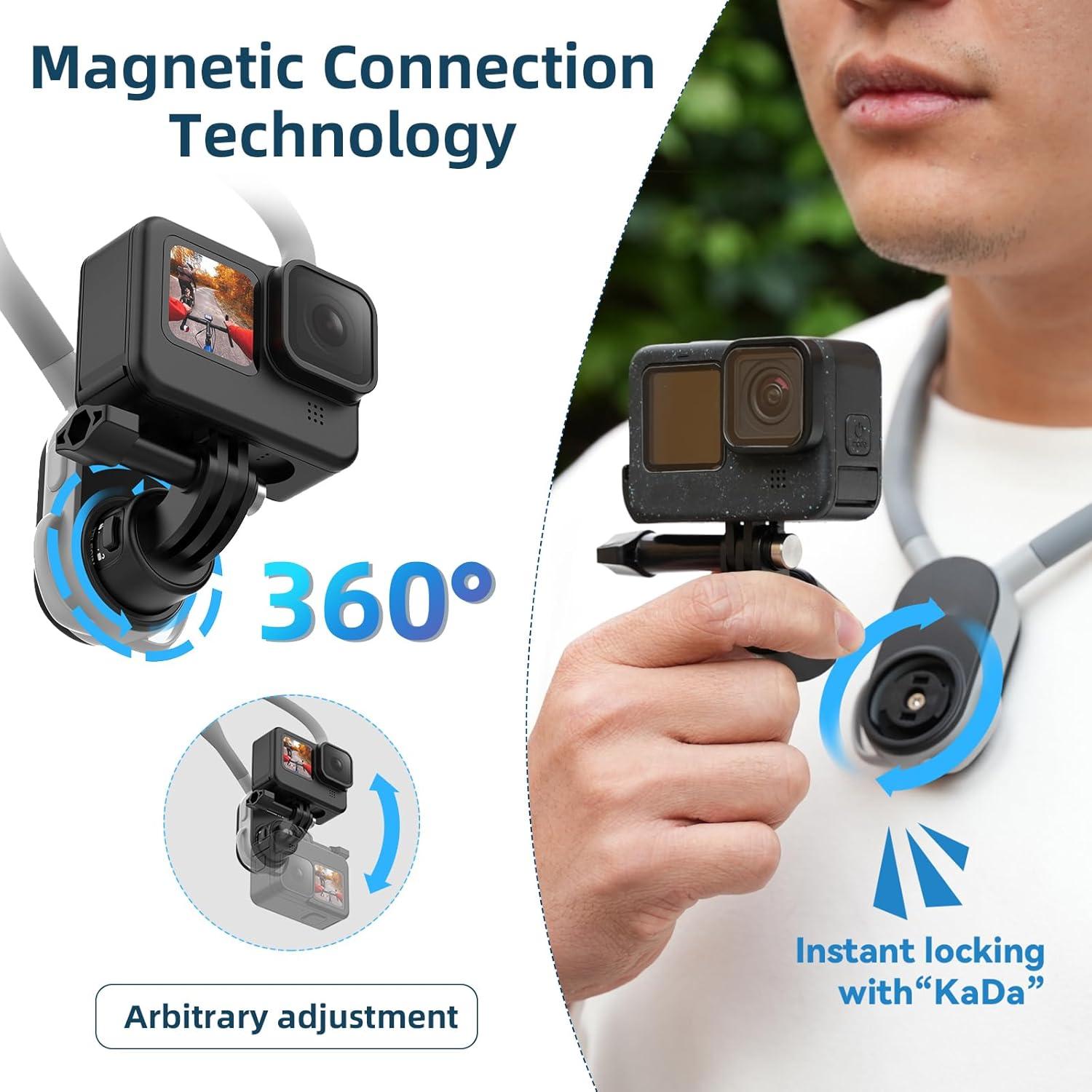 Soporte de Cuello AFAITH Max para GoPro y Teléfonos Móviles