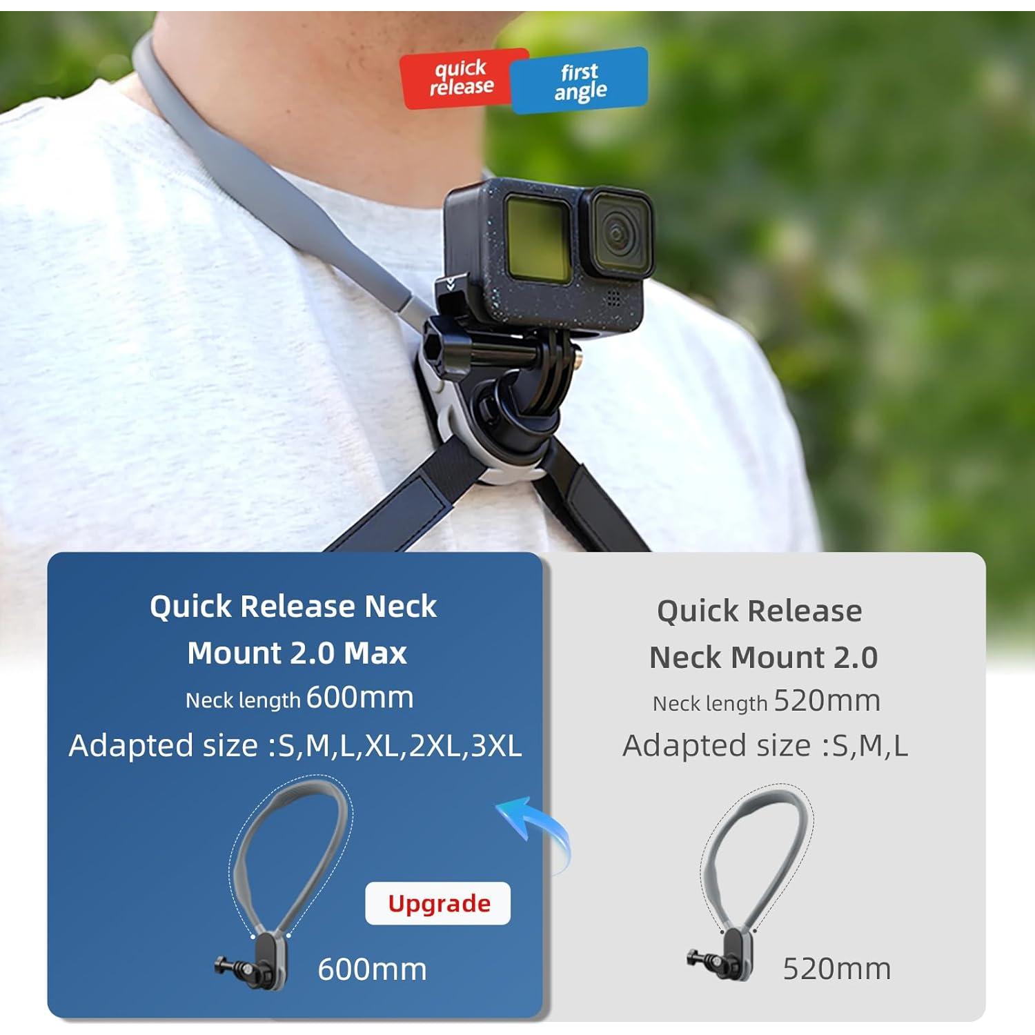 Soporte de Cuello AFAITH Max para GoPro y Teléfonos Móviles