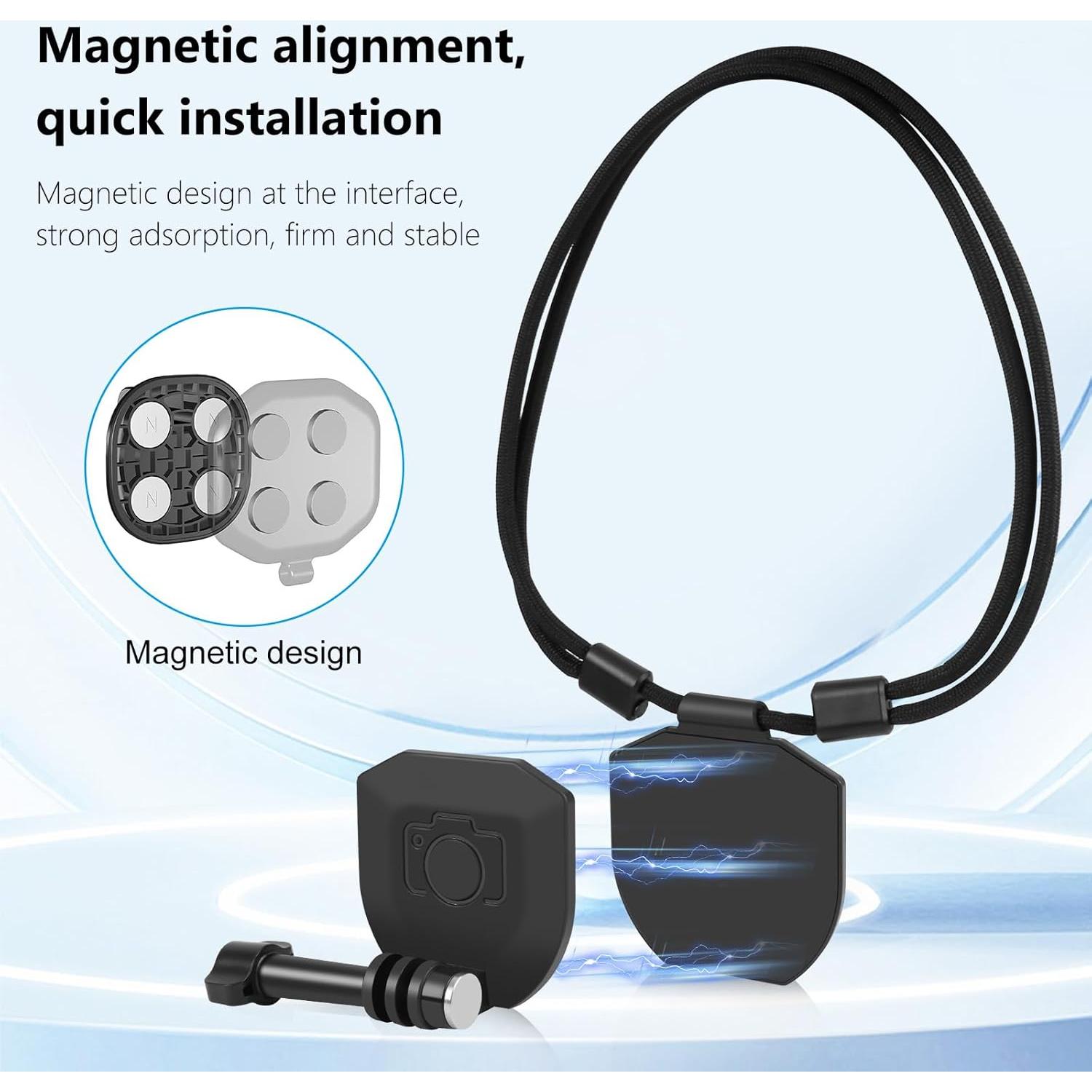 Soporte Magnético para Cuello YicDofu para Cámaras de Acción