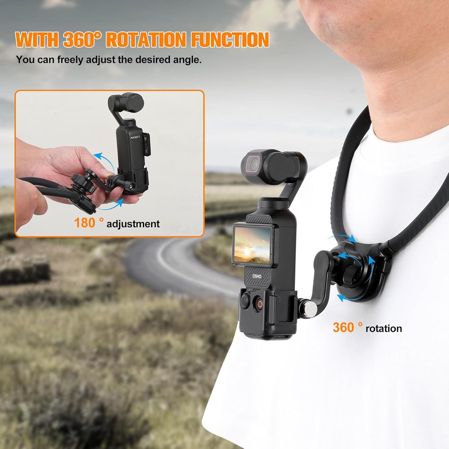 Soporte de Cuello Manos Libres KOQEIEY para DJI Osmo Pocket 3