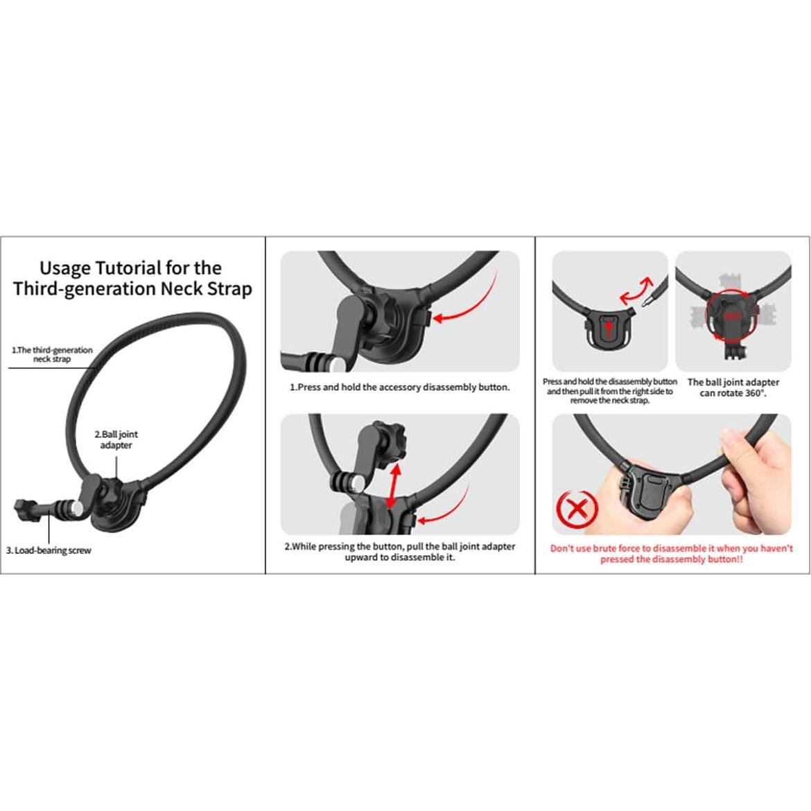 Soporte de Cuello Manos Libres KOQEIEY para DJI Osmo Pocket 3