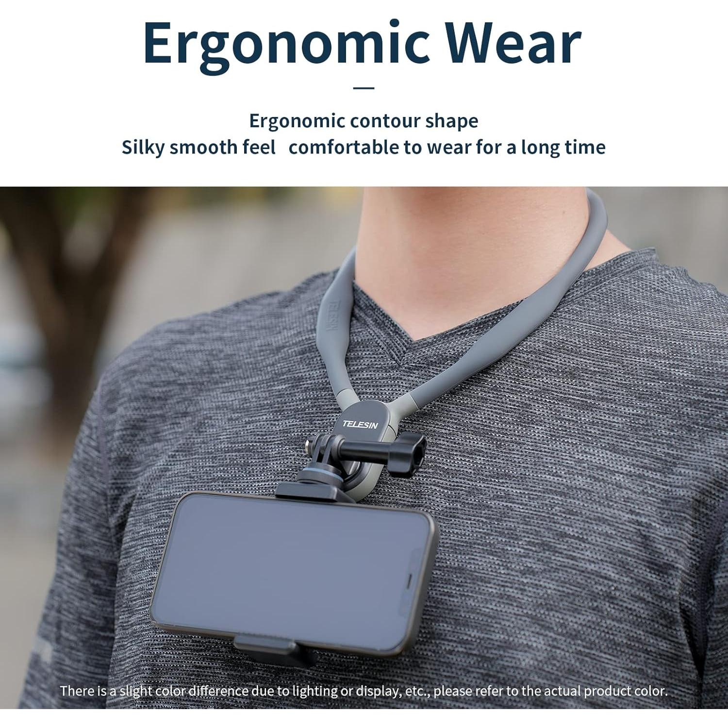 Soporte Magnético para Cuello TELESIN Plus 20cm para GoPro y Teléfono